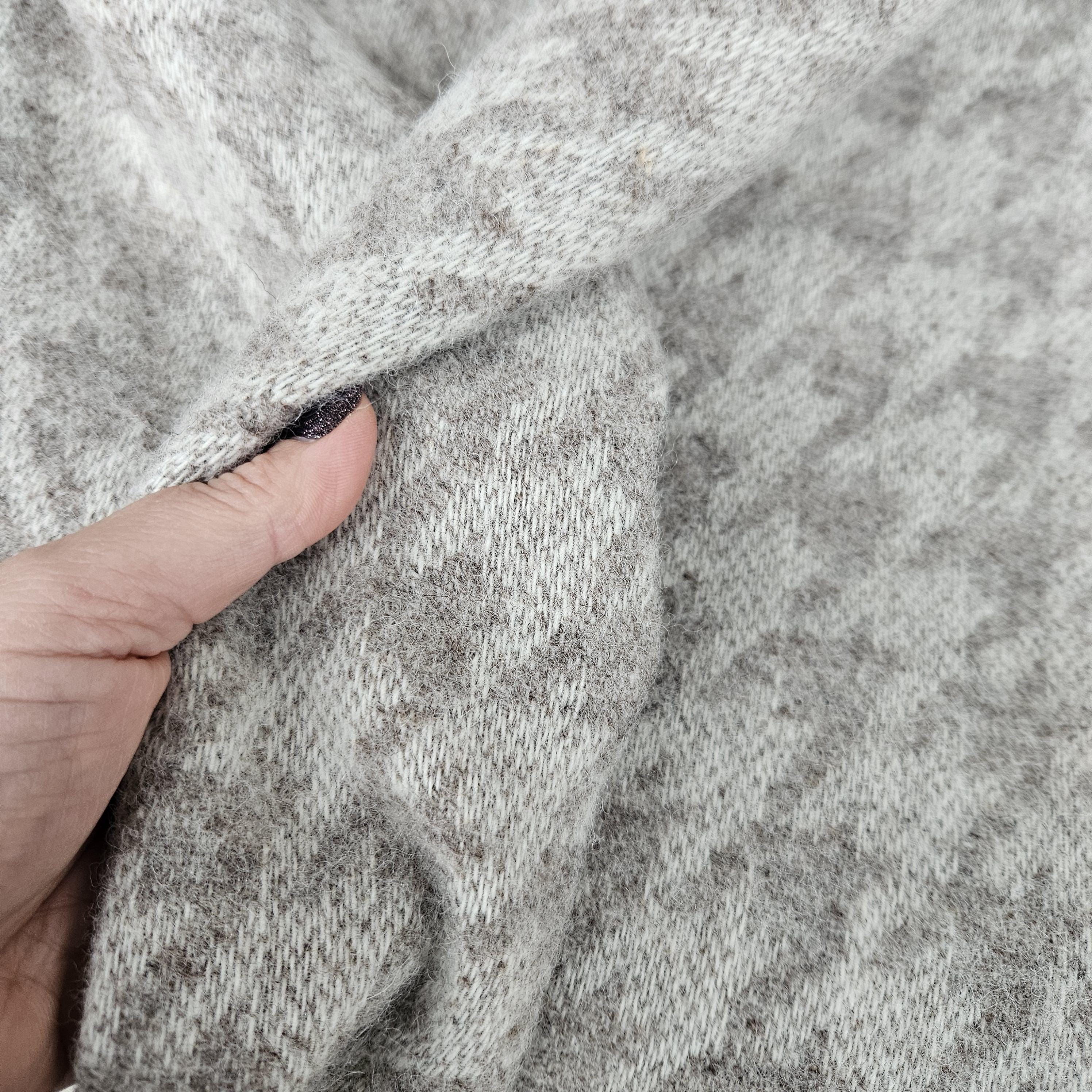 Wool Blanket Dogstooth Plaid – Scandinavian Warm Thick Throw With Fringes