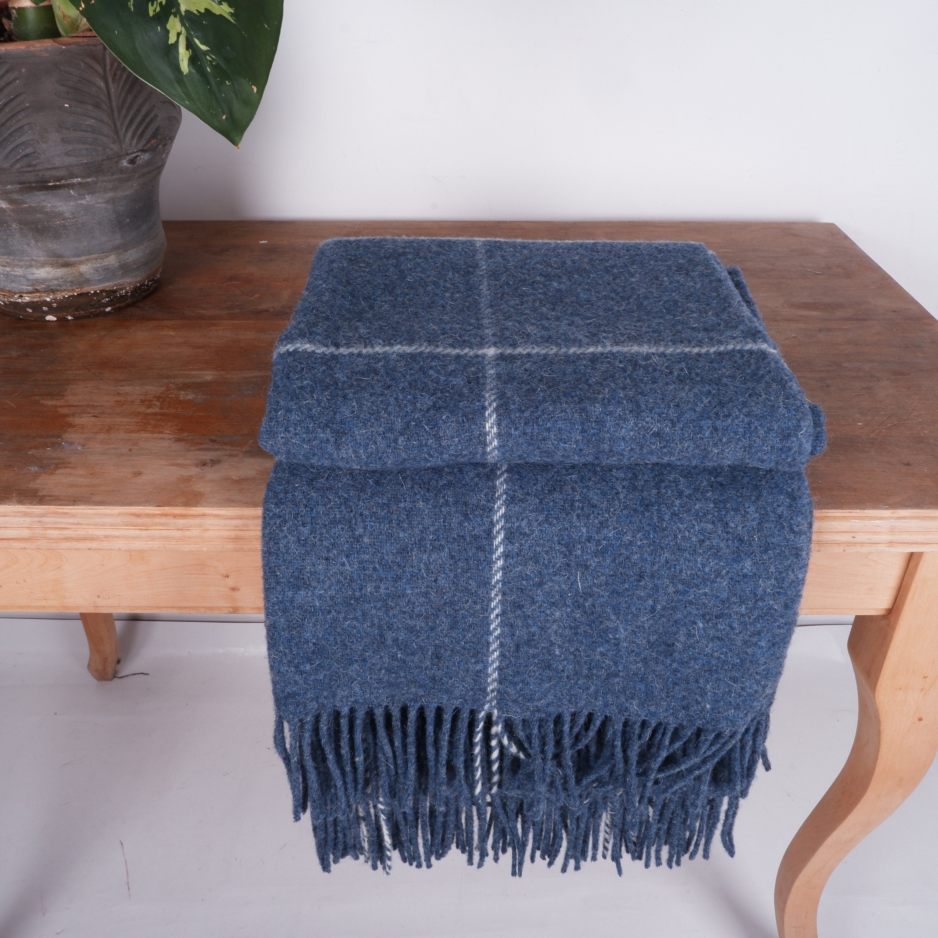 Burgundy Wool Blanket - Temperature Regulating Blanket | Soft Wool Throw Plaid