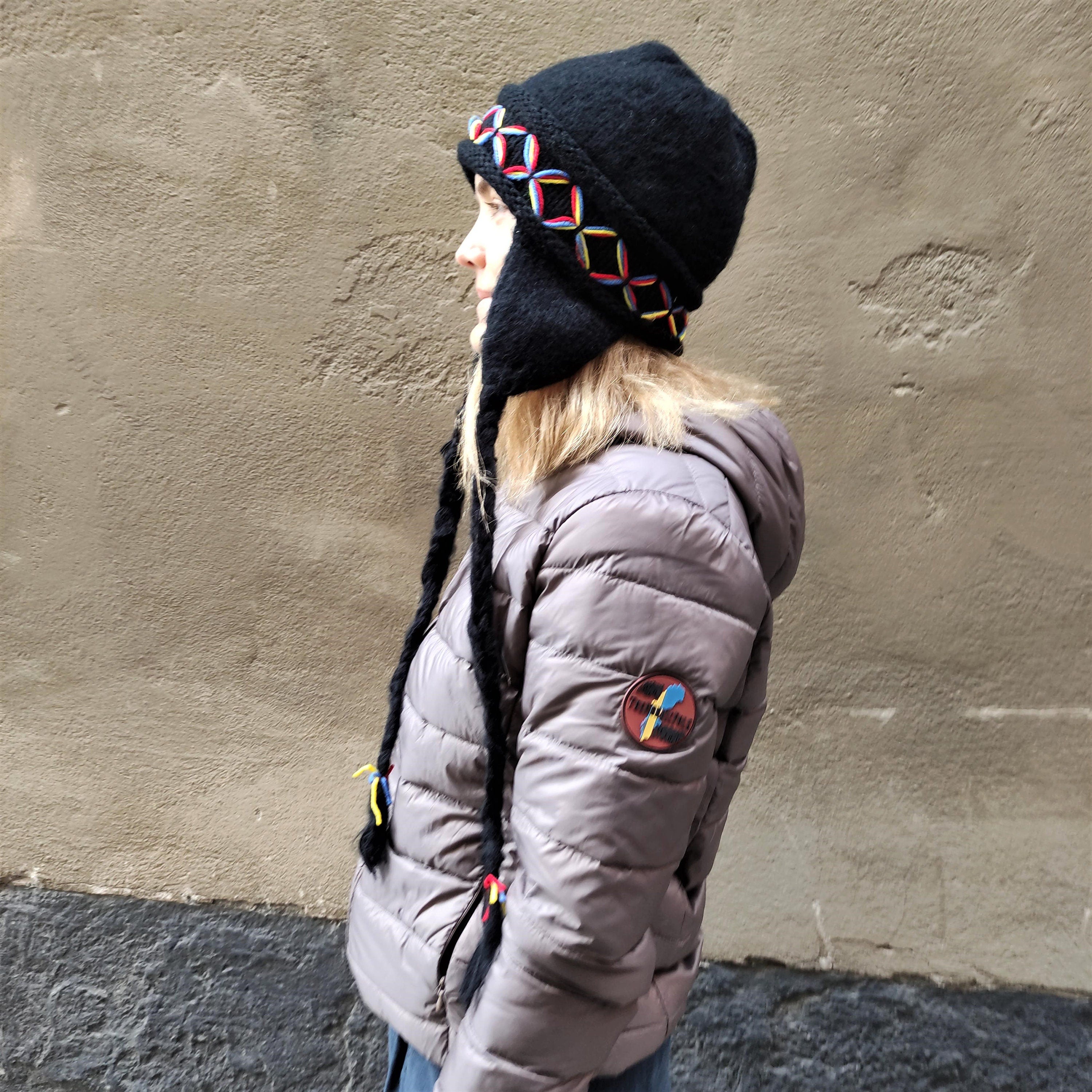 Lovikka Wool Hat - Handmade Swedish Ski Cap With Embroidered Warm Winter Beanie