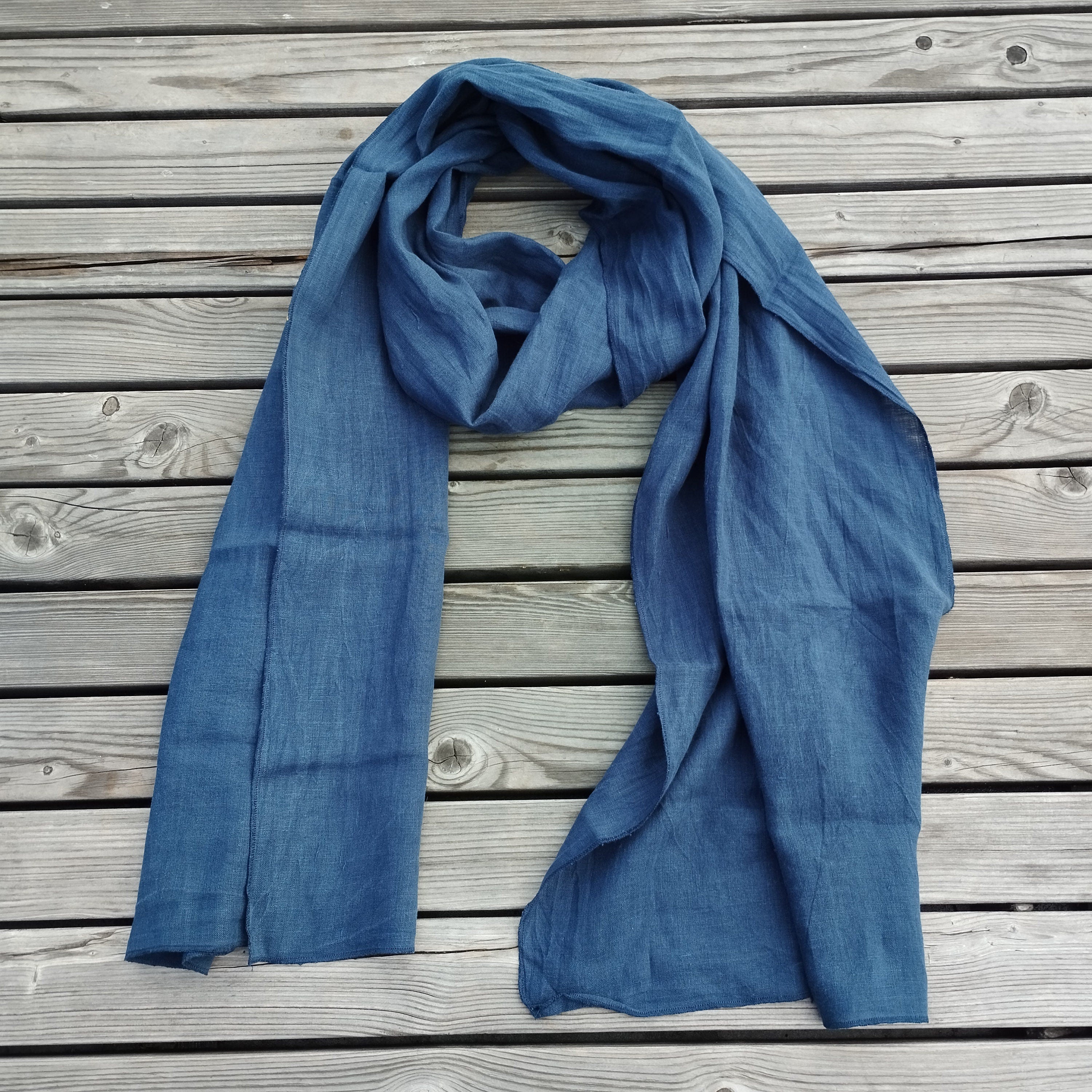 100% Linen Scarf unisex - Women Men - husband brother gift flax stole - large or skinny - Linen Gauze sheer Shawl father day present son