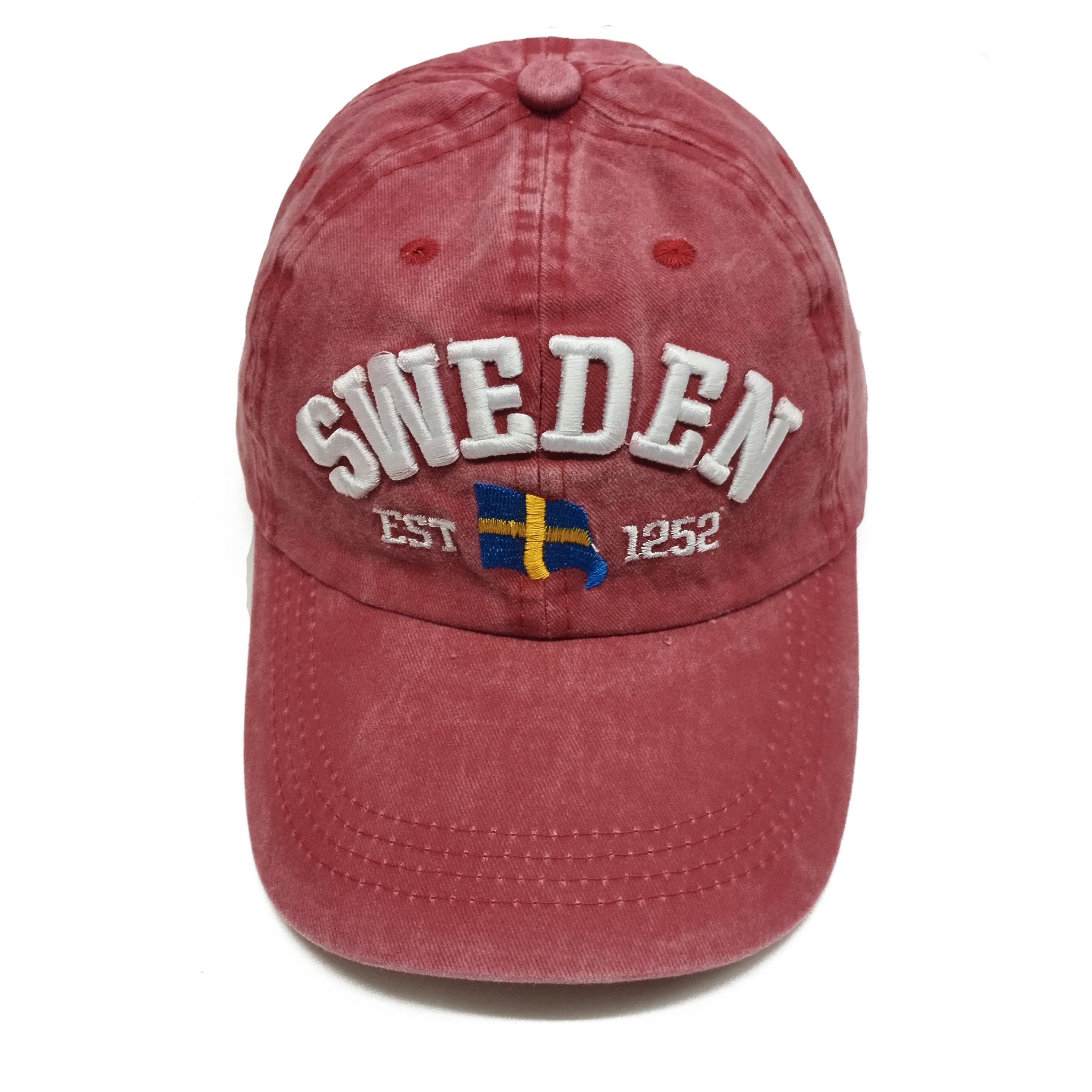 Sweden Flag Cap – Adjustable Cotton Twill Hat with Scandinavian Flag Design