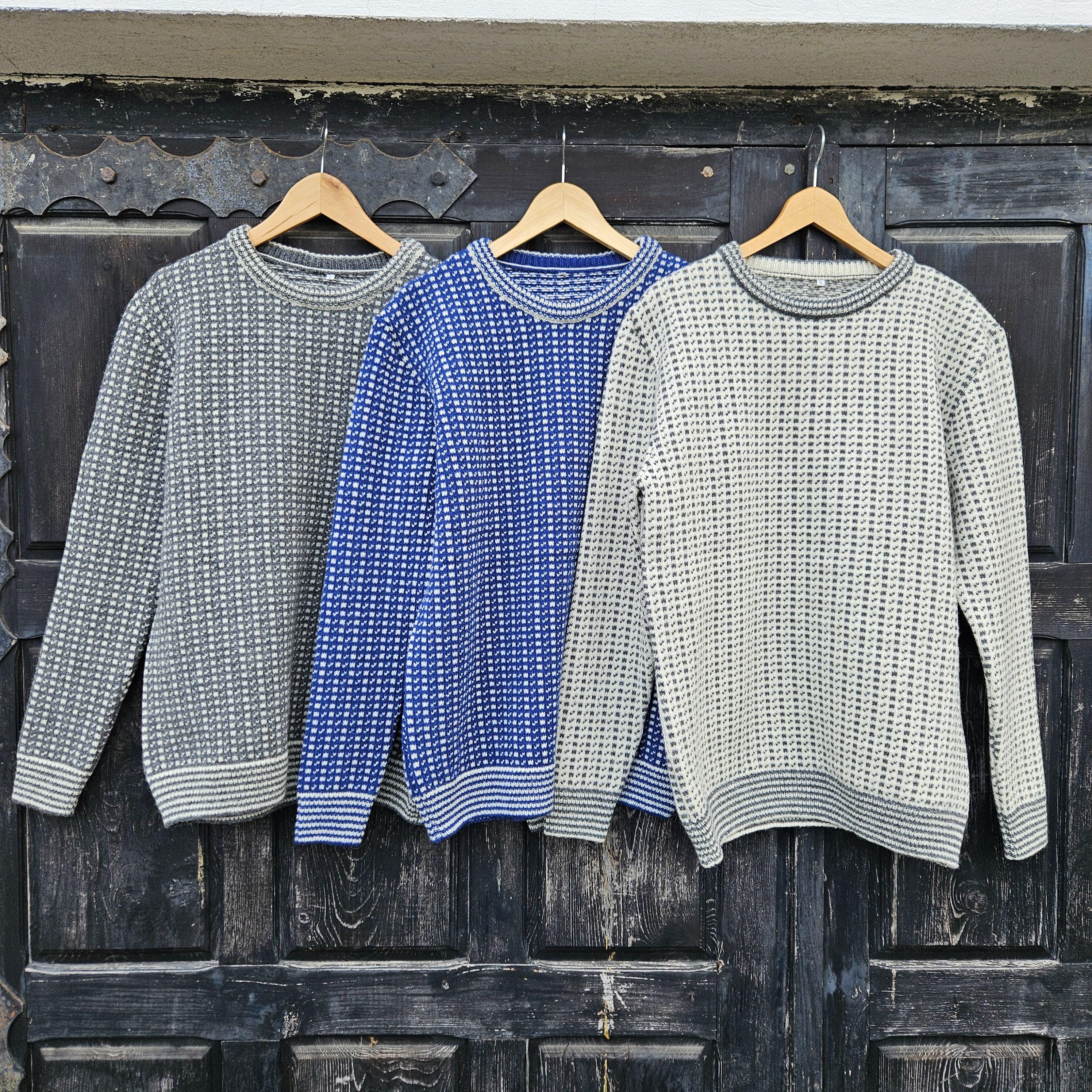 Swedish wool pullover jumper Unisex -100% wool Knit Swedish Norwegian Fisherman - Unisex Men women Winter knitwear pullover Sweater Sailor