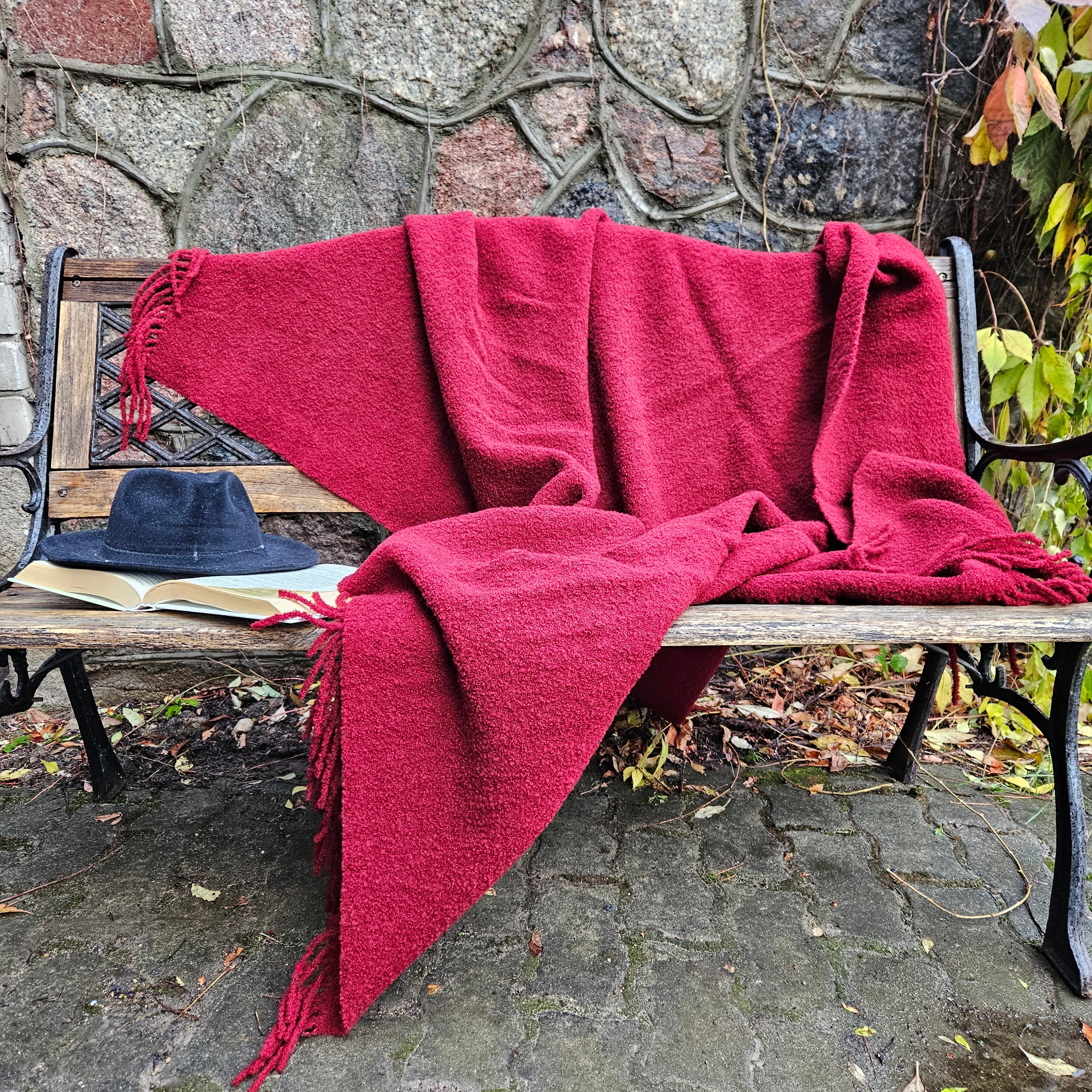 Teddy Wool Blanket | Natural Wool Throw - Soft, Breathable & Hypoallergenic Cozy Plaid