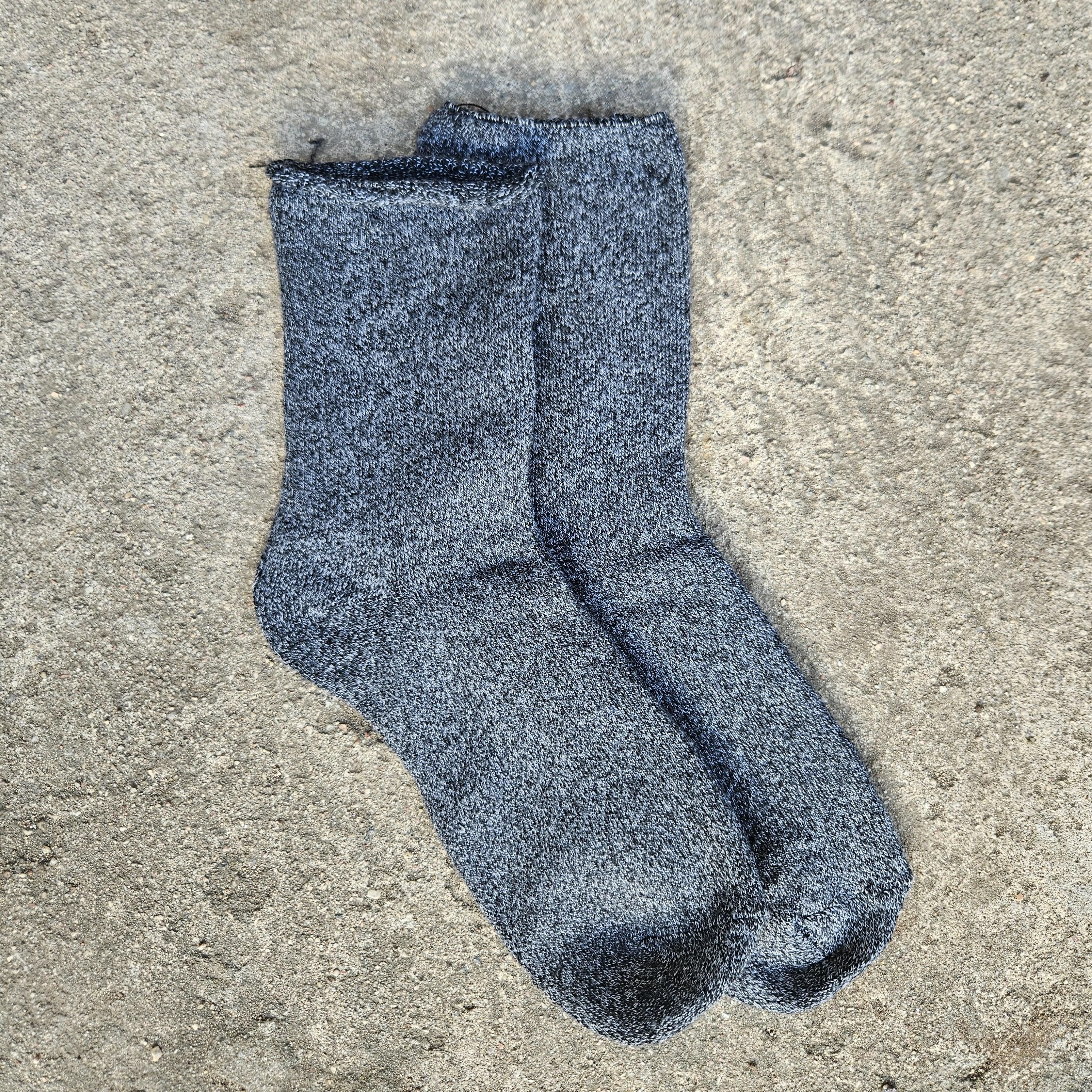 thicker MERINO WOOL Socks gray Diabetic - Size EUR 39-46 Nordic warm ankle socks for men or women Unisex Diabetic Wide Non-Binding Top