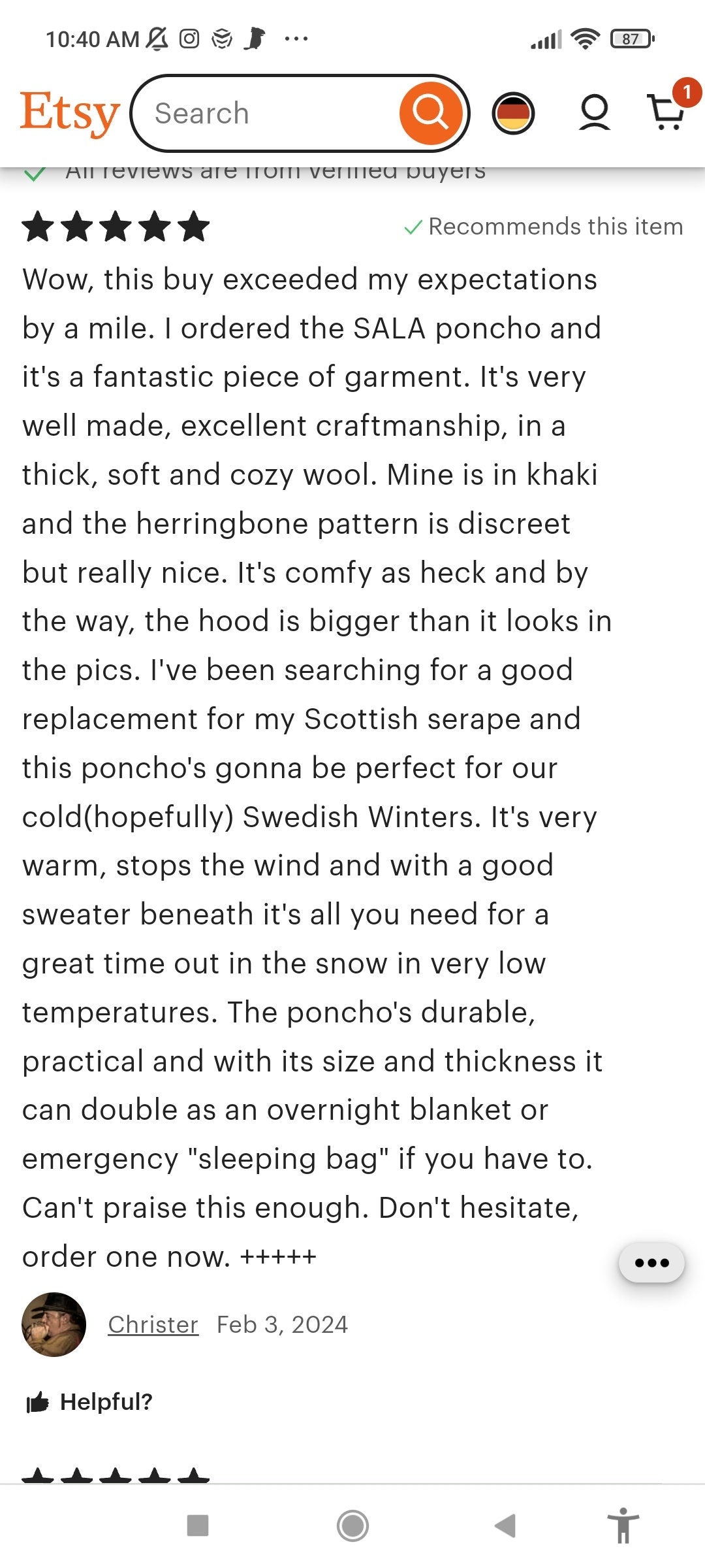 Wool Blanket Poncho Sala- Hooded Wool Cape with Buttons | Unisex Ruana Cloak