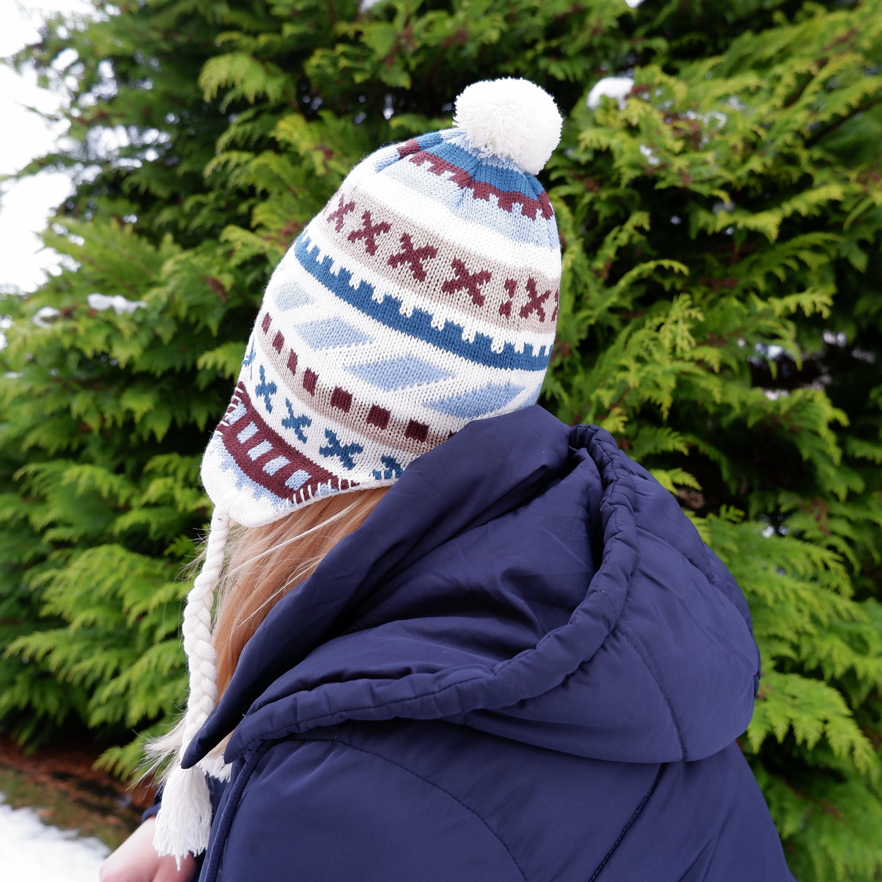 Knitted Wool Hat - Soft Warm Earflap Hat with Fleece Lining | Unisex Winter Cap