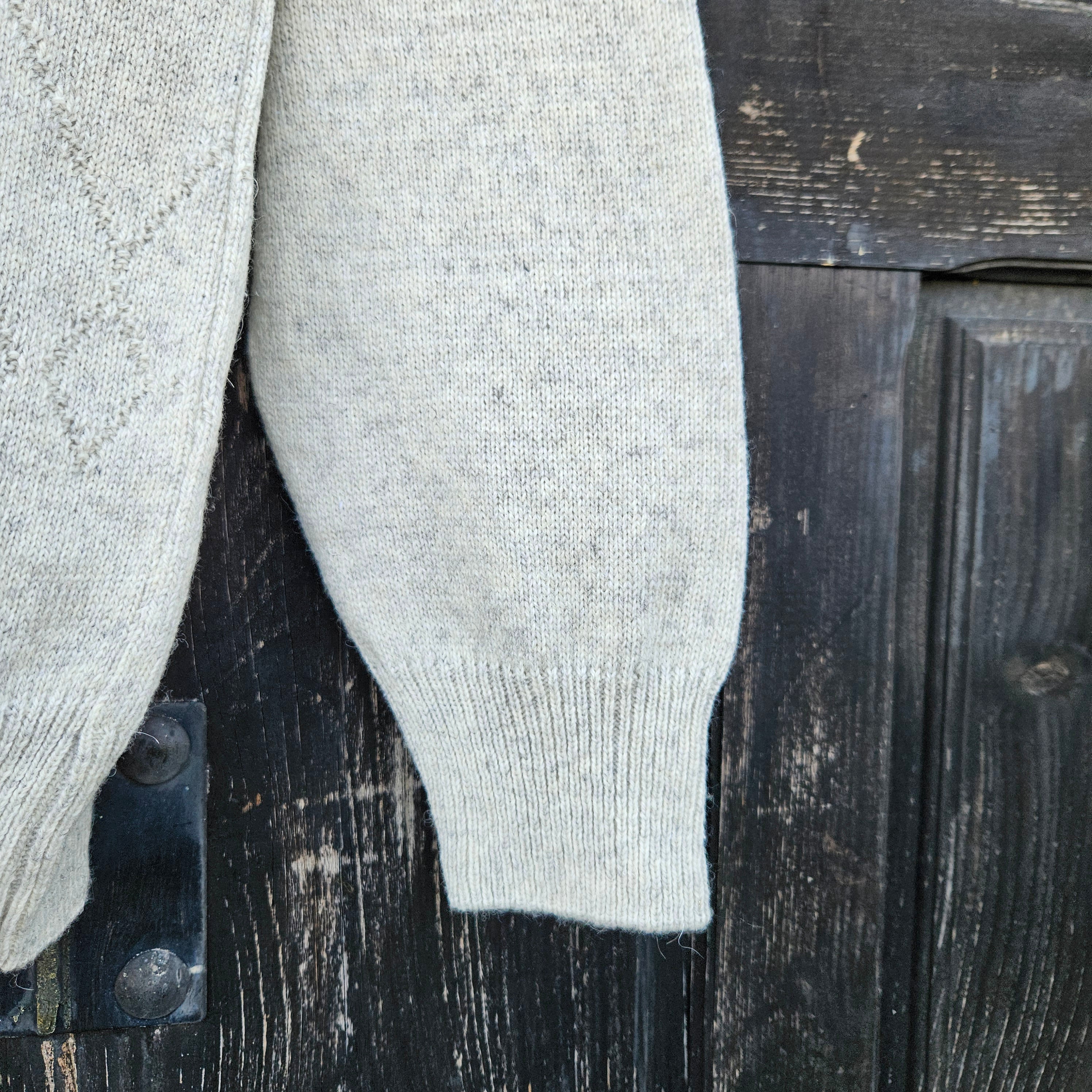 Merino Wool Sweater - Men's Scandinavian Knit Cardigan, Soft Cozy Pullover Grey