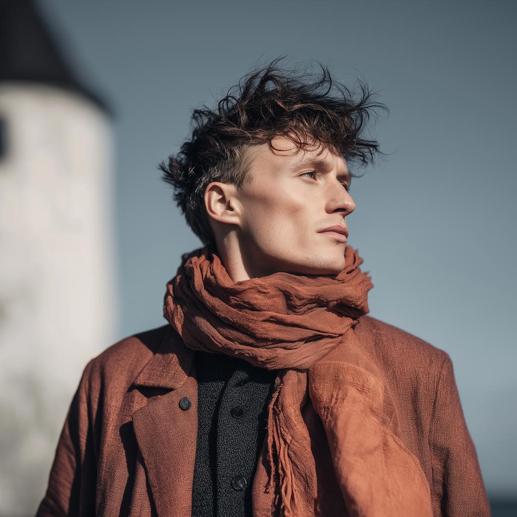 Linen Scarf - Unisex Soft Flax Stole | Large & Skinny Sheer Gauze Wrap