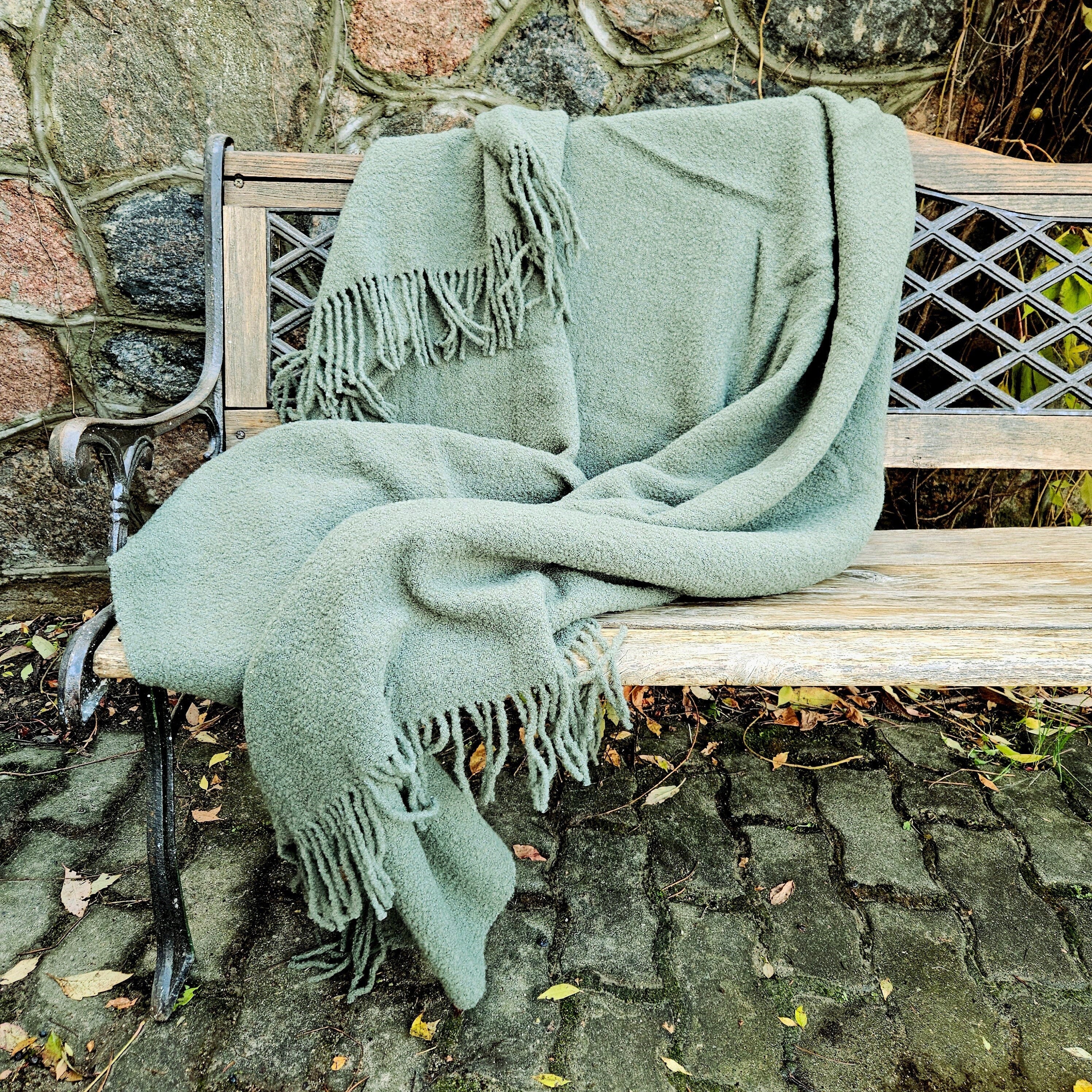 Teddy Wool Blanket | Natural Wool Throw - Soft, Breathable & Hypoallergenic Cozy Plaid