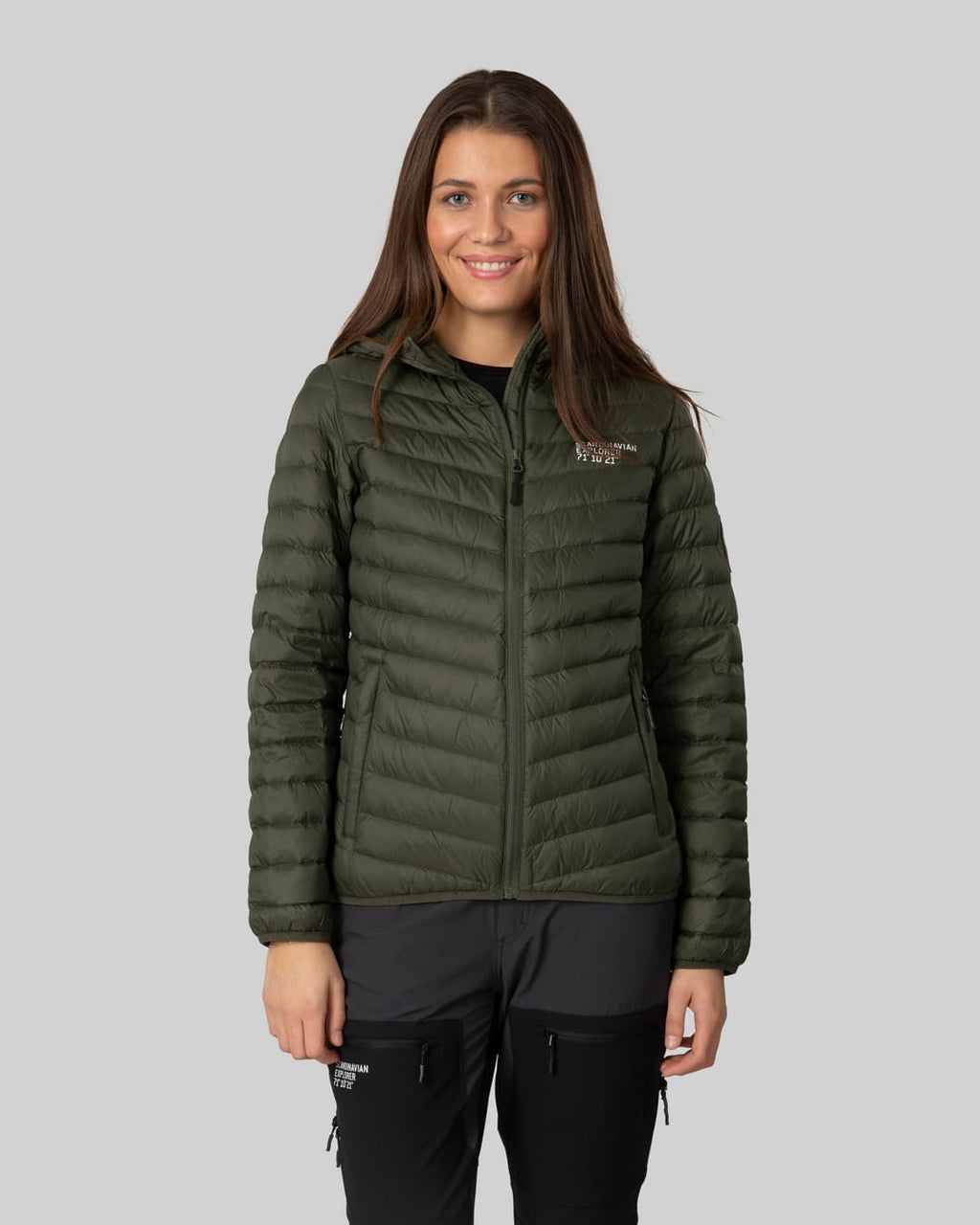 Scandinavian explorer  - Down Jacket Ultra Light Women - Dark green
