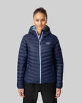 Scandinavian explorer  - Down Jacket Ultra Light Women - Blue Marine/Light Blue