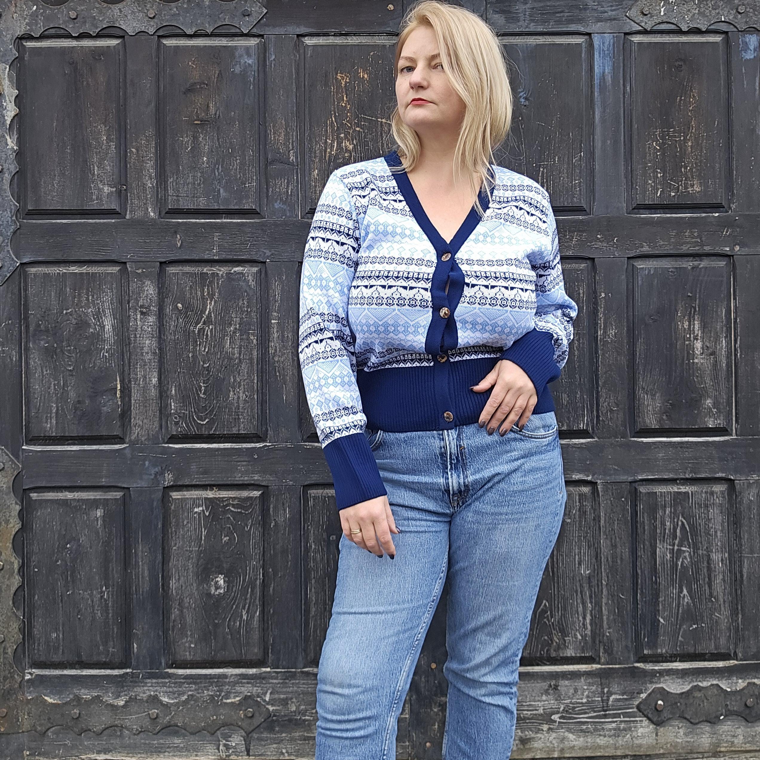 Scandinavian Wool Cardigan - Handcrafted Organic Knit Sweater | Lightweight Winter Pullover