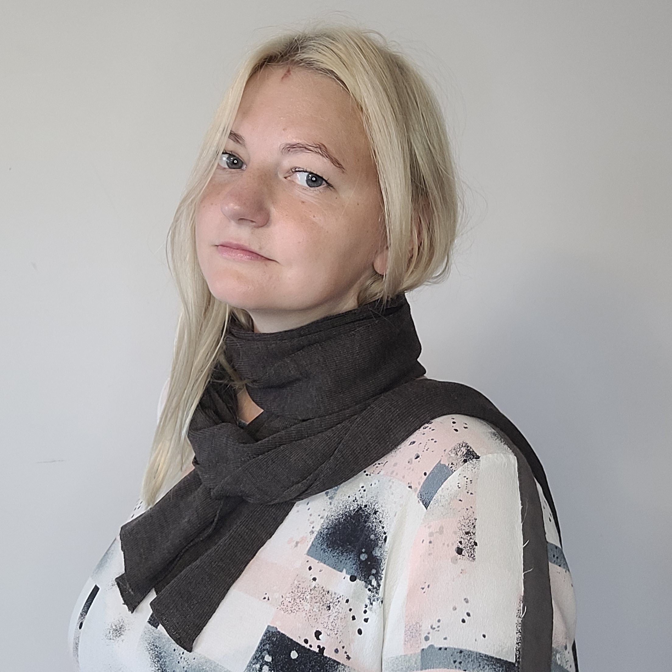 MERINO WOOL SCARF Super light Brown melange for Autum and winter Extra soft lightweight Washable For women and men