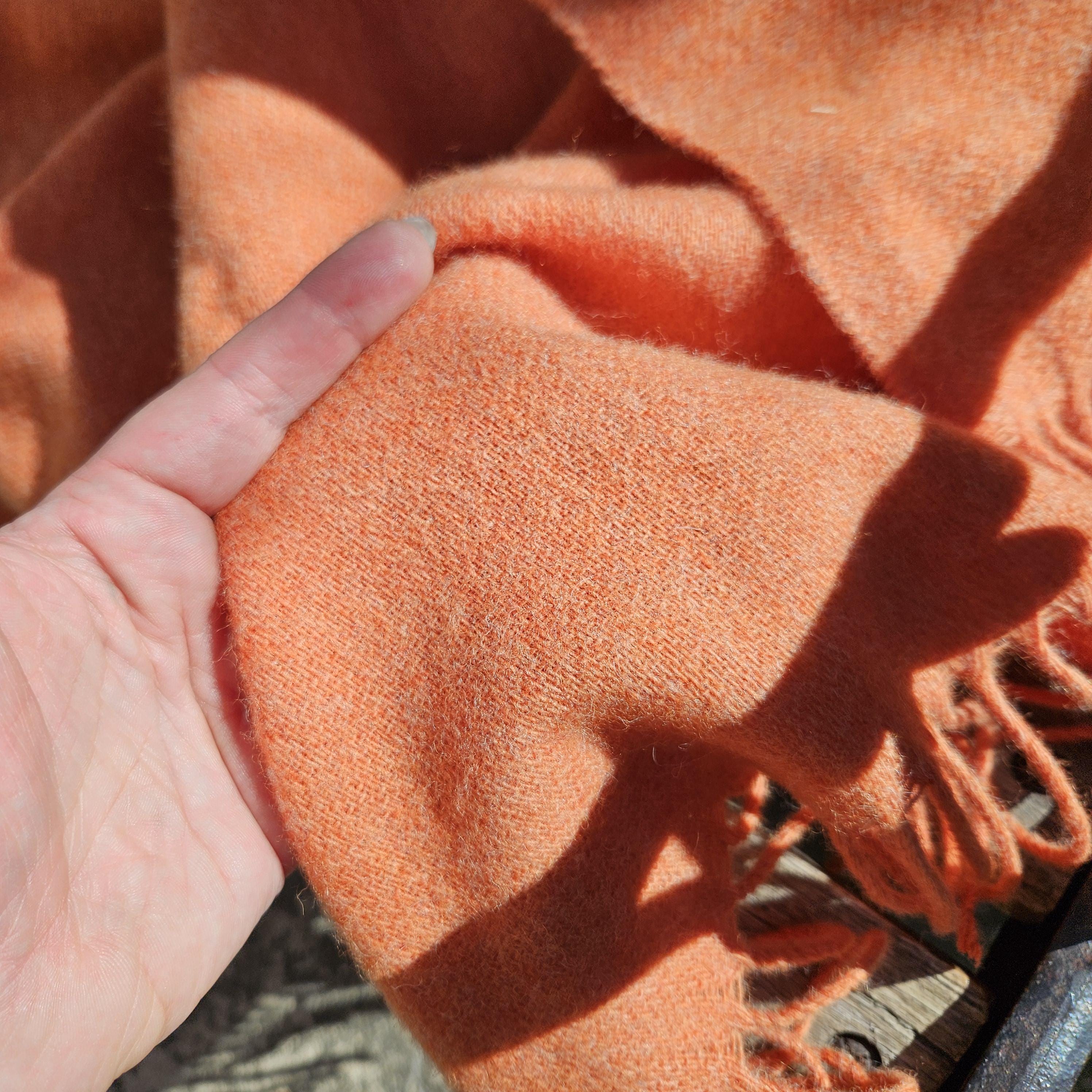 Lambswool Blanket – Reversible Wool Throw Plaid | Warm Winter Blanket, Cozy Home