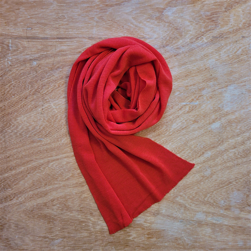 Merino Wool Scarf - Lightweight Purple Knitted Winter Wrap, Soft & Machine Washable