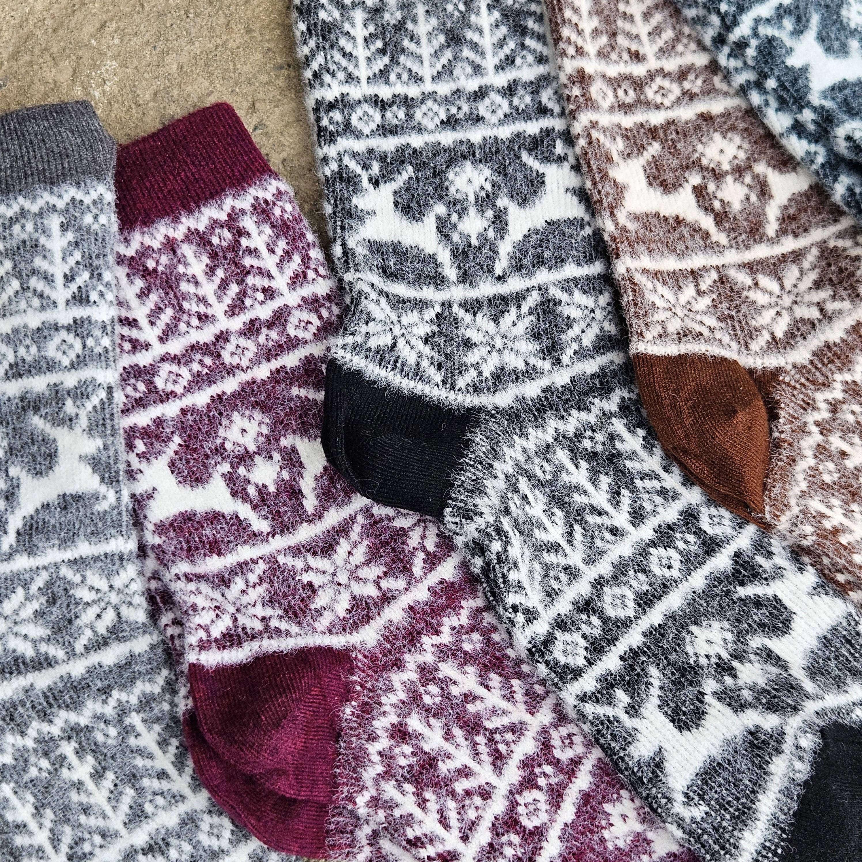 Alpaca Wool Socks - Warm Nordic Lapland Ankle Socks for Men Women Unisex