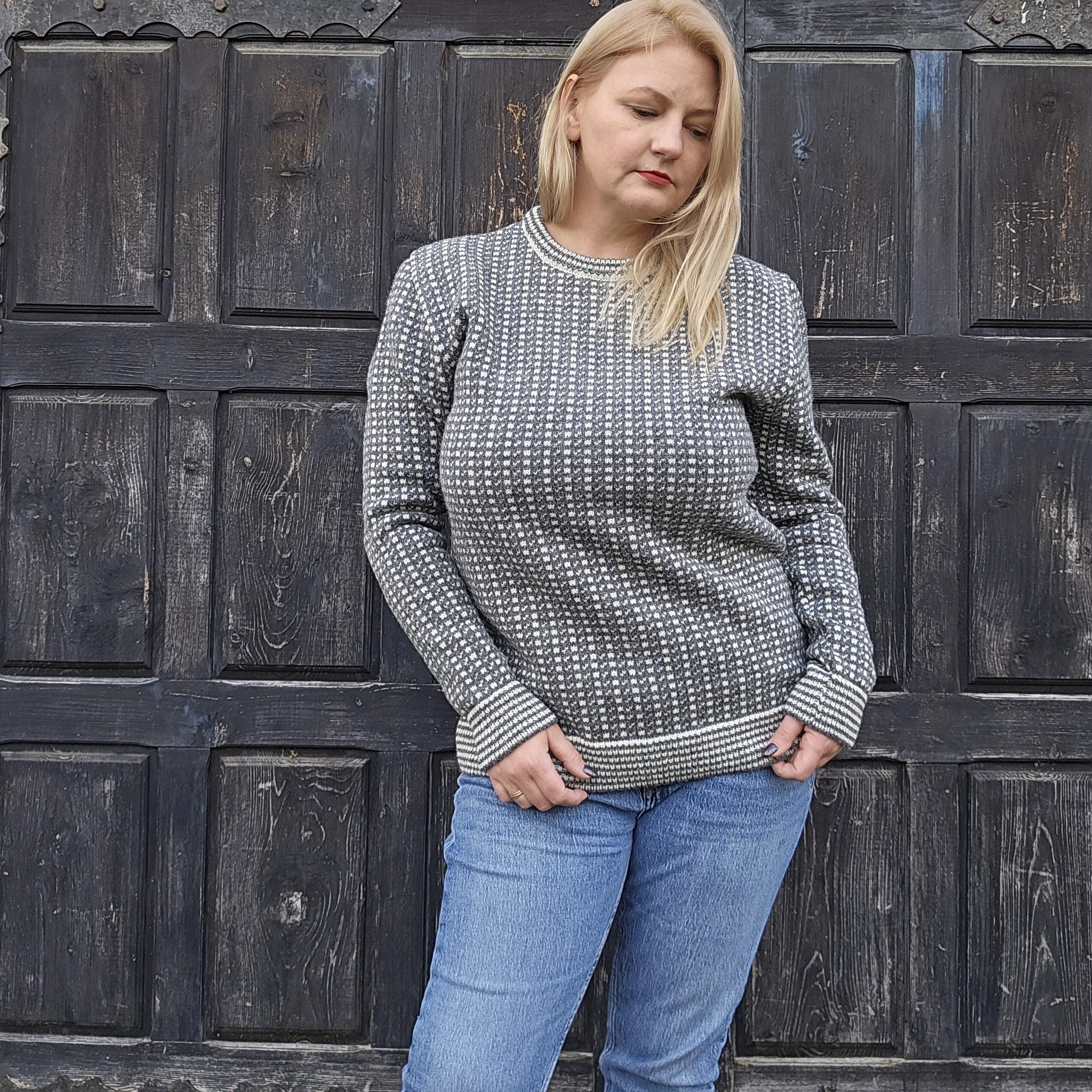 Swedish wool pullover jumper Unisex -100% wool Knit Swedish Norwegian Fisherman - Unisex Men women Winter knitwear pullover Sweater Sailor