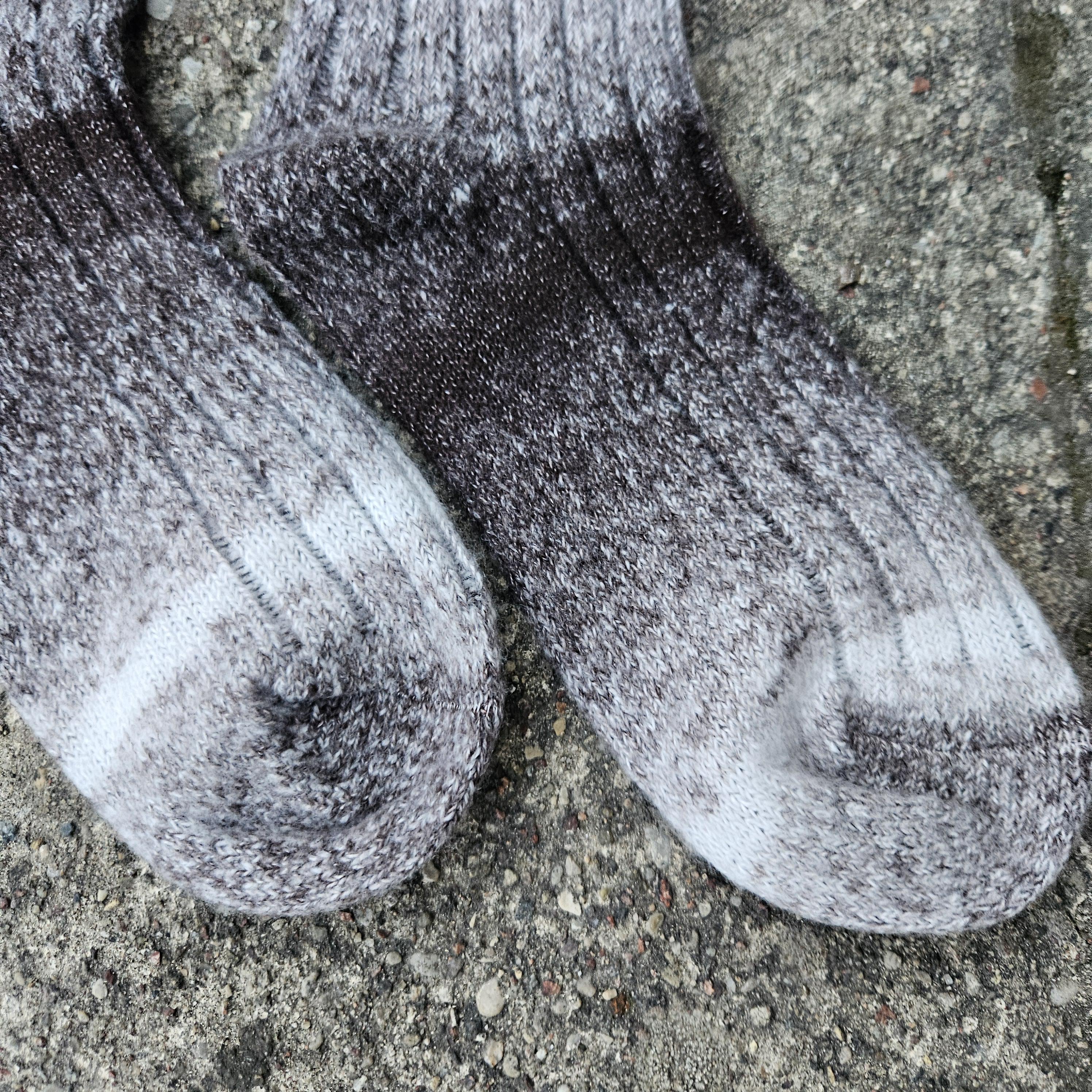 WOOL Socks gray brown Ombre - Size EUR 35-43  ankle socks for men women Unisex
