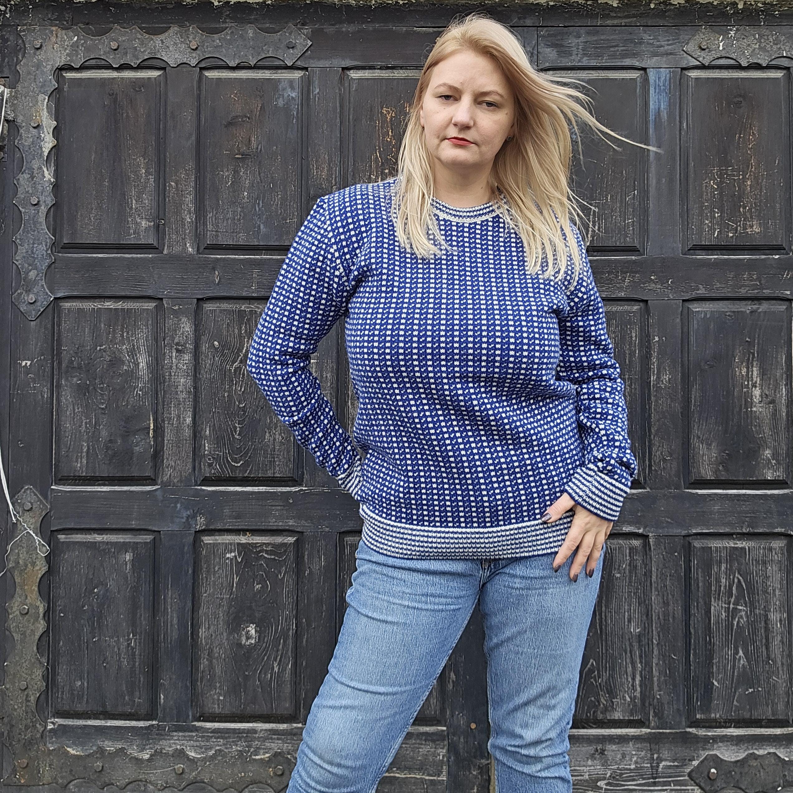 Swedish wool pullover jumper Unisex -100% wool Knit Swedish Norwegian Fisherman - Unisex Men women Winter knitwear pullover Sweater Sailor