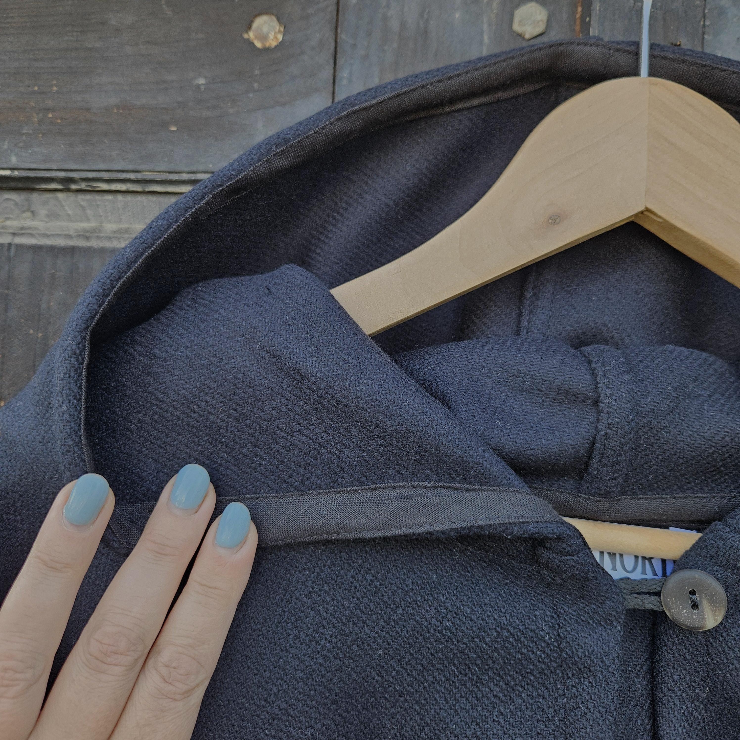 Wool Poncho Oland - Unisex Ruana Cape With Hood | Comfortable Outdoor Wool Blanket Cape