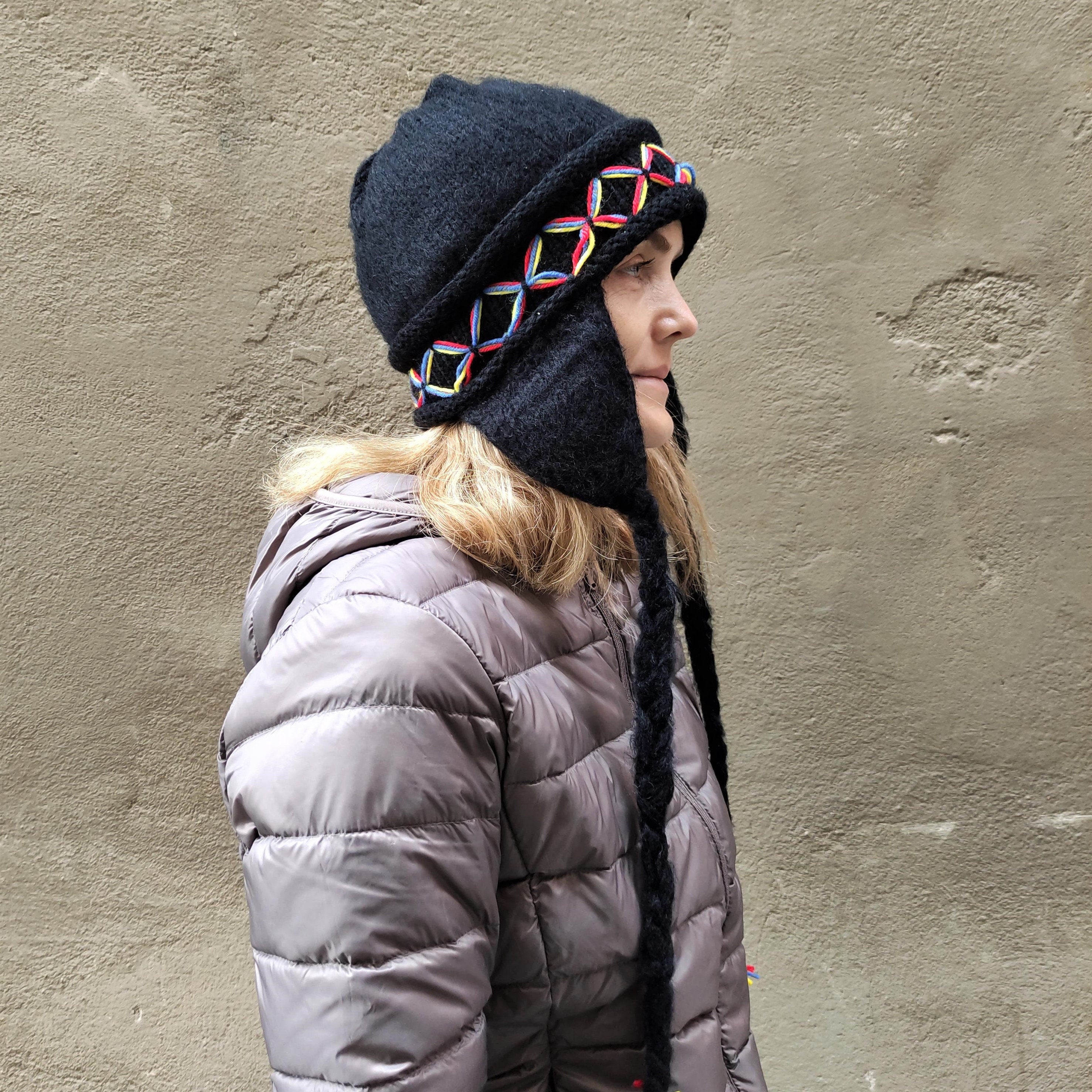 Lovikka Wool Hat - Handmade Swedish Ski Cap With Embroidered Warm Winter Beanie