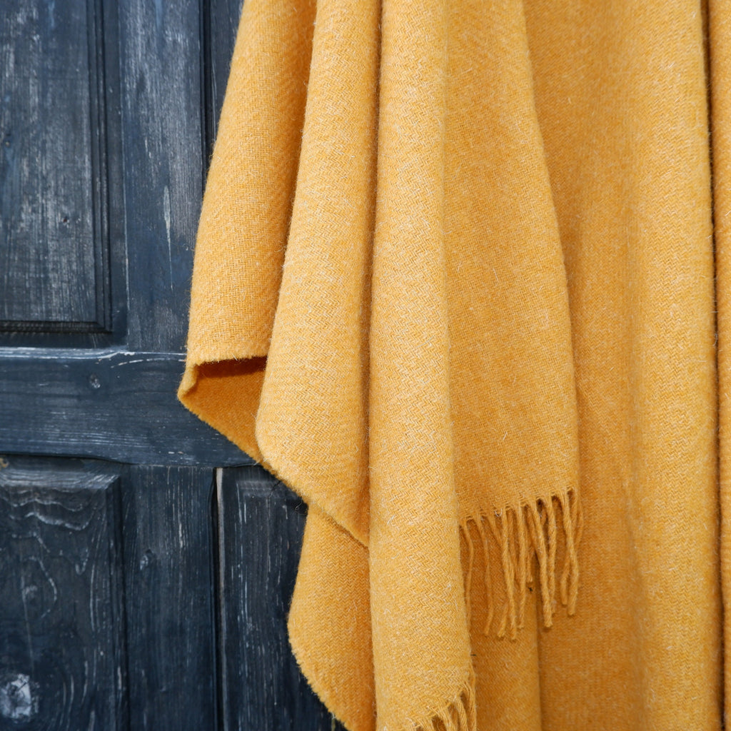 Wool Blanket Poncho – Hooded Wool Cape with Fringes | Comfortable Outdoor Grey Shawl