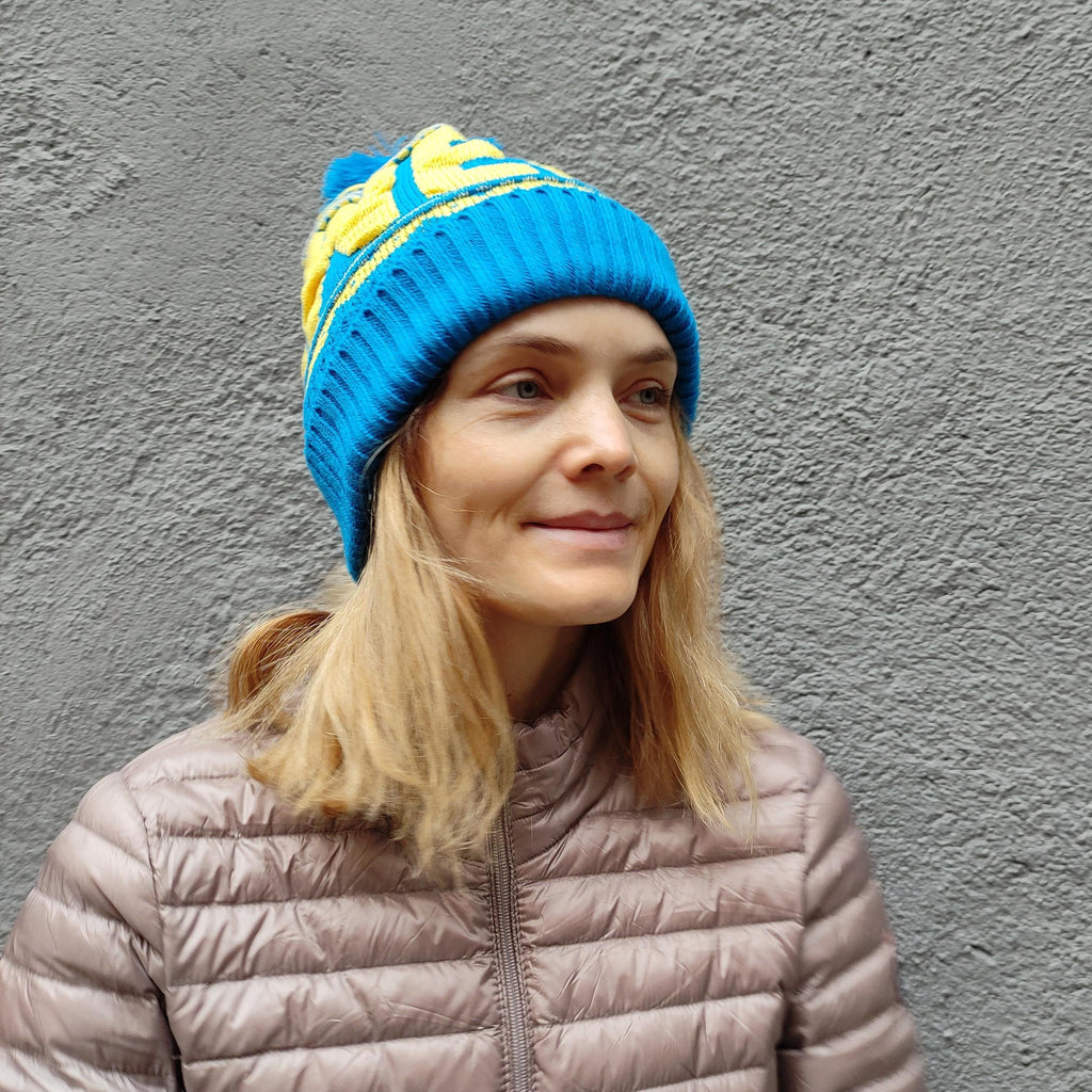 Nordic Wool Hat – Scandinavian Winter Hat with Fair Isle Pattern & Fleece Lining