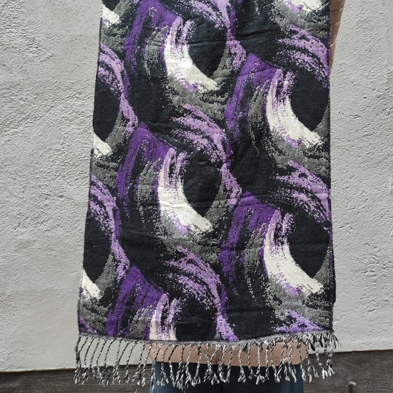 Lambswool Wrap Shawl - Oversized Wool Scarf With Fringed Fleece, Soft Warm Shawl