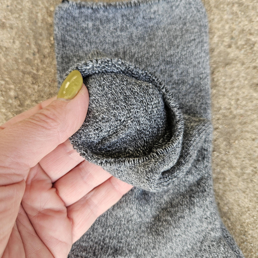thicker MERINO WOOL Socks gray Diabetic - Size EUR 39-46 Nordic warm ankle socks for men or women Unisex Diabetic Wide Non-Binding Top