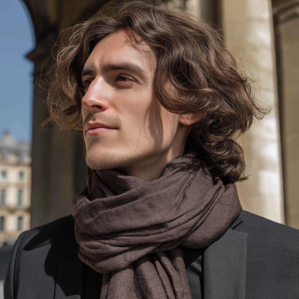 Linen Scarf – Unisex Sheer Gauze Wrap | Soft Flax Stole | Large & Skinny Options