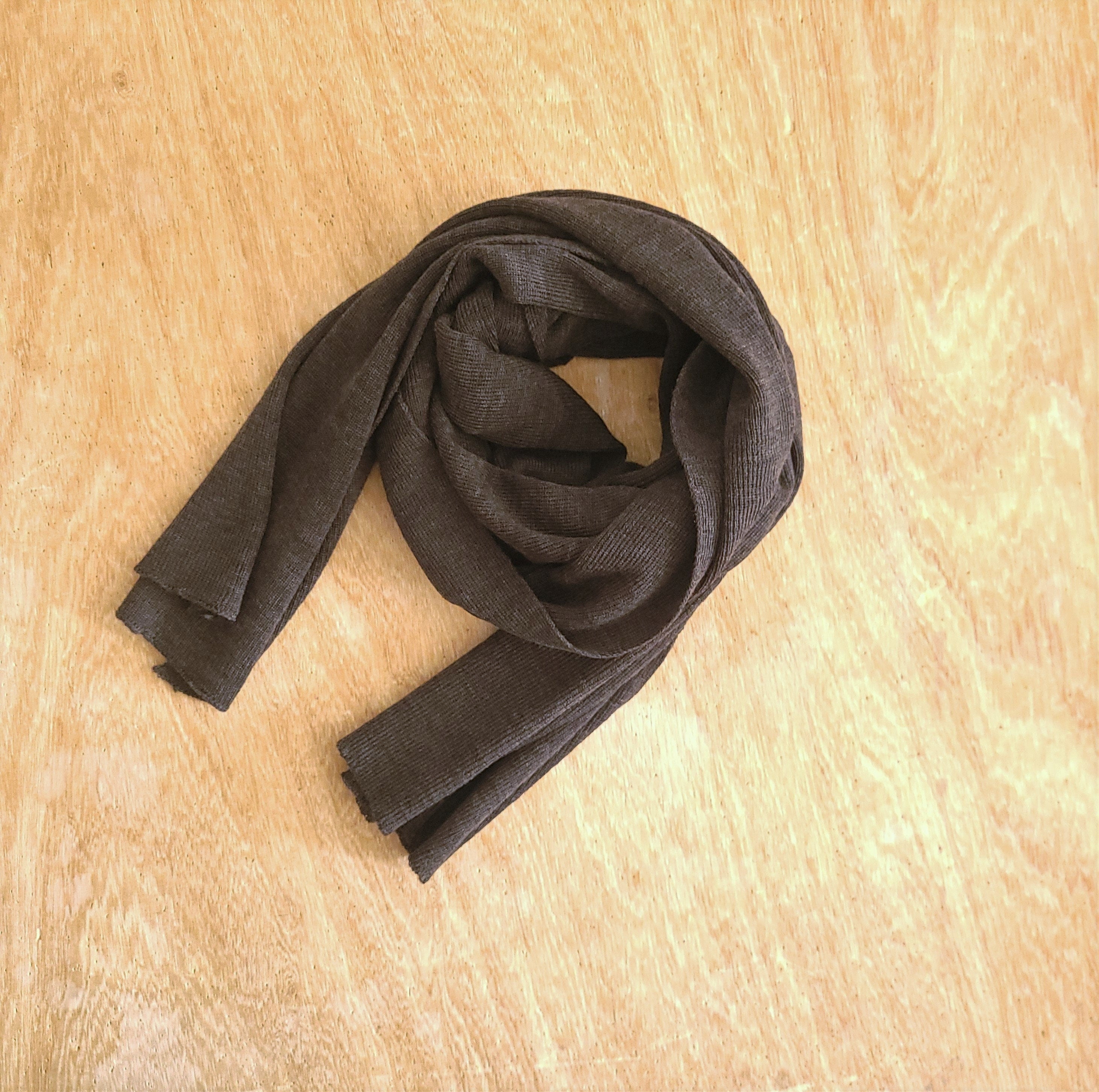 MERINO WOOL SCARF Super light Brown melange for Autum and winter Extra soft lightweight Washable For women and men