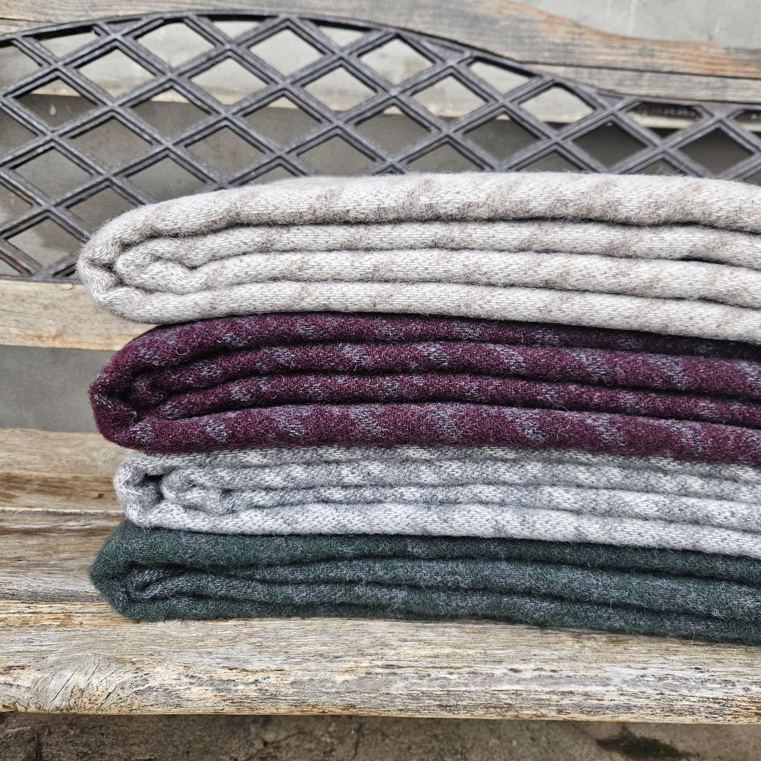 Wool Blanket dogstooth | Scandinavian hygge | Wool Bedspread Sofa Couch Plaid | Warm Thick Blanket Picnic Camping | Housewarming gift