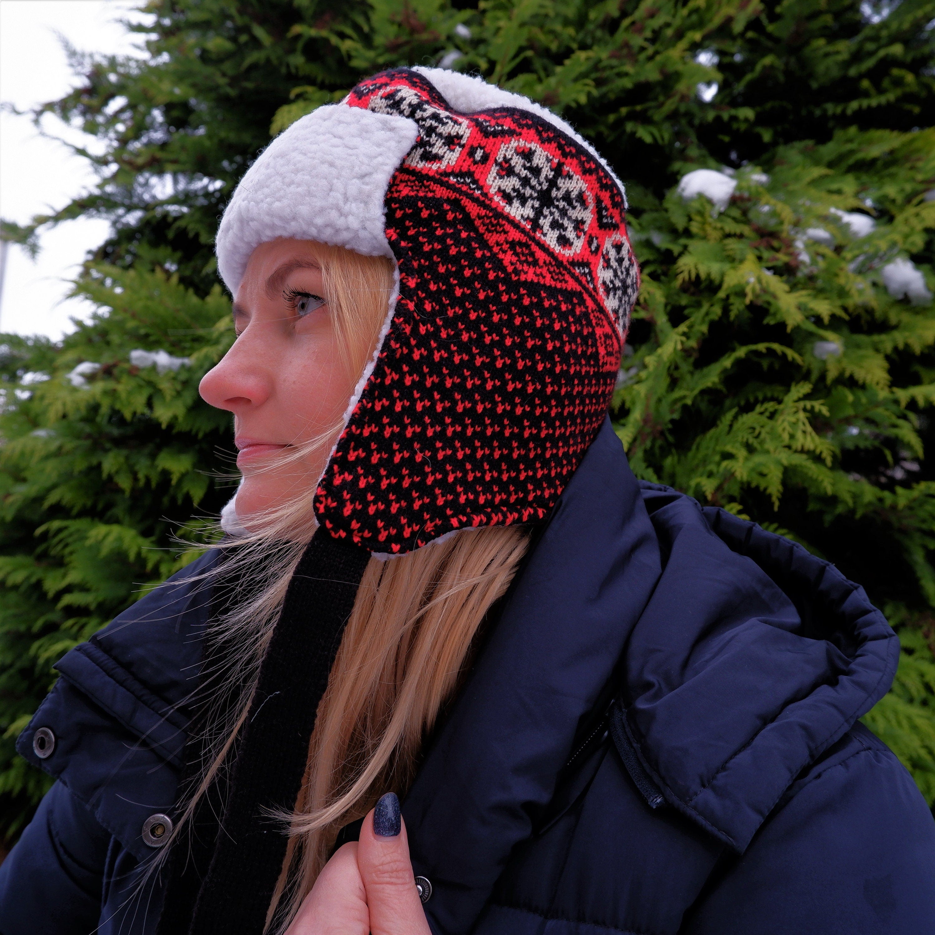 Wool Trapper Hat – Unisex Winter Pilot Hat With Faux Fur Lining & Earflaps