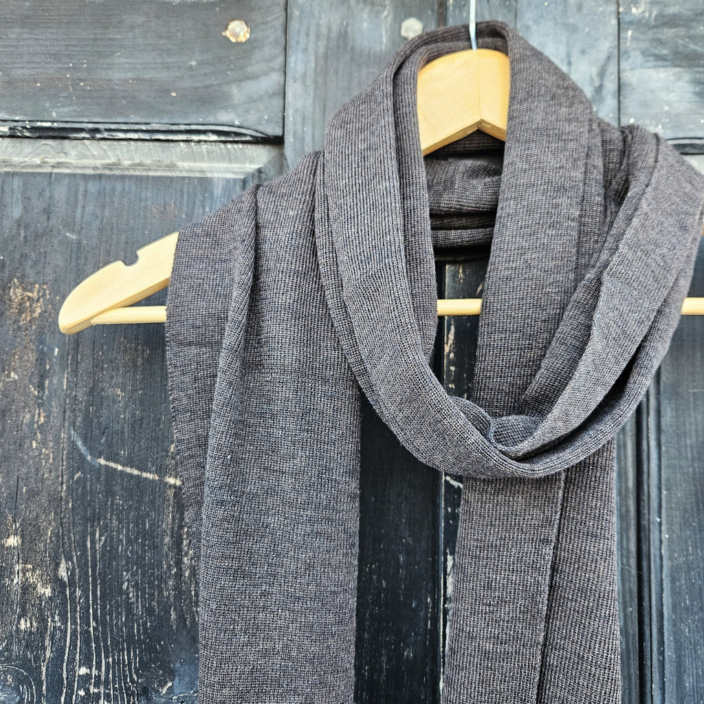 100% MERINO wool SCARF blue purple / Lightweight and Soft small wool scarf/ Washable Functional unisex neckwear/ Gift idea for men women