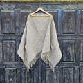 Wool Pocket Shawl – Classic Knitted Poncho Wrap With Pockets & Fringe Cape