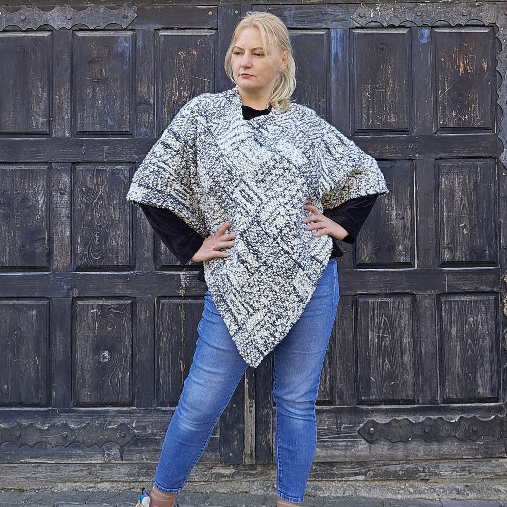 Wool Blanket Poncho – Hooded Wool Cape | Comfortable Outdoor Cape, Unisex