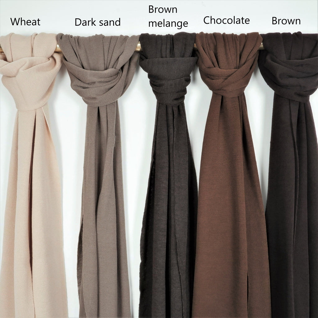 100% MERINO wool SCARF beige / Lightweight and Soft small wool scarf/ Washable Functional unisex neckwear/ Gift idea for men women