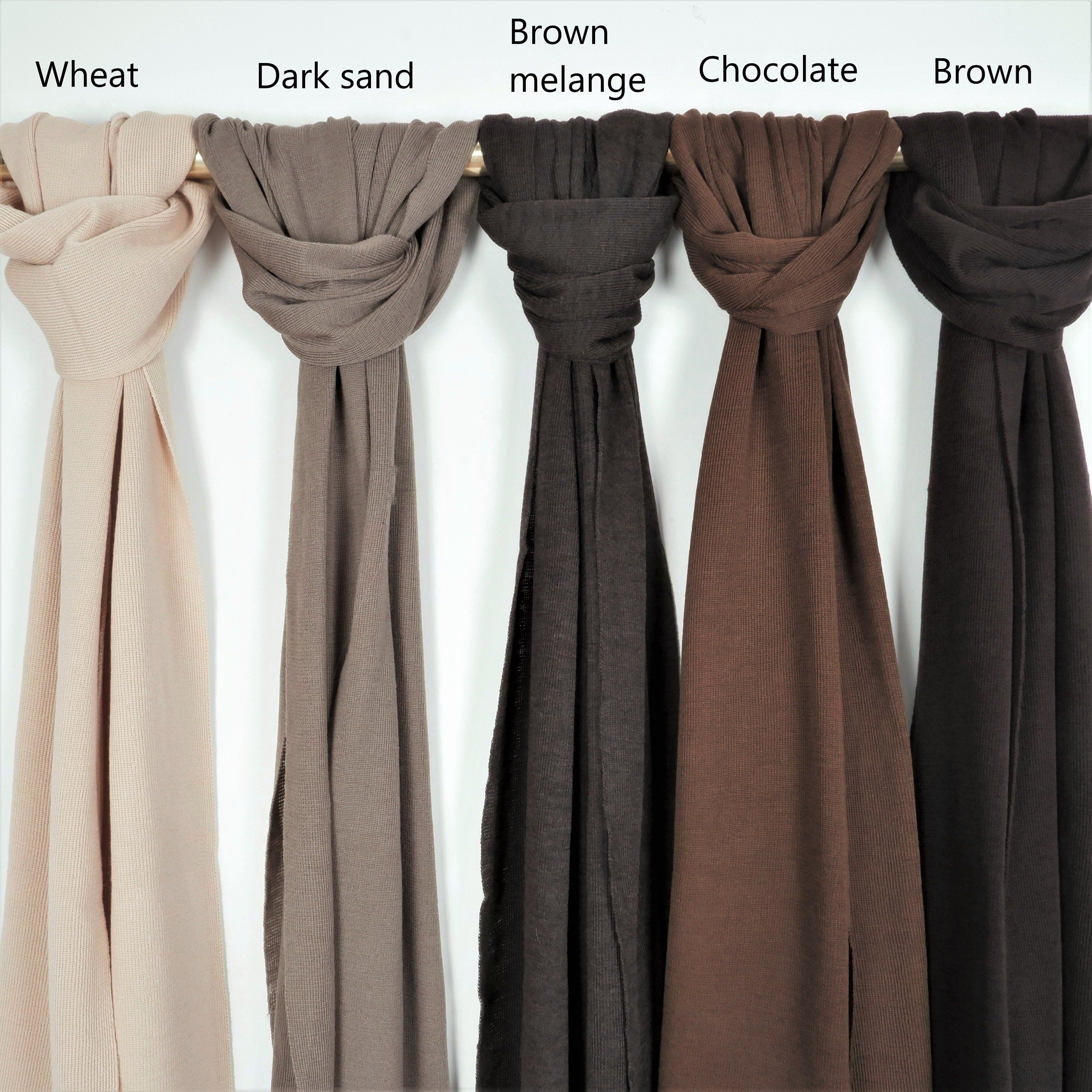 100% MERINO wool SCARF beige / Lightweight and Soft small wool scarf/ Washable Functional unisex neckwear/ Gift idea for men women