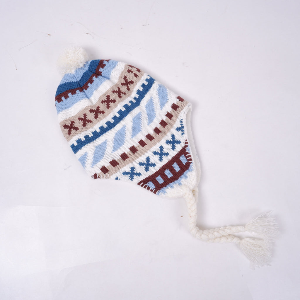 Knitted Wool Hat - Soft Warm Earflap Hat with Fleece Lining | Unisex Winter Cap