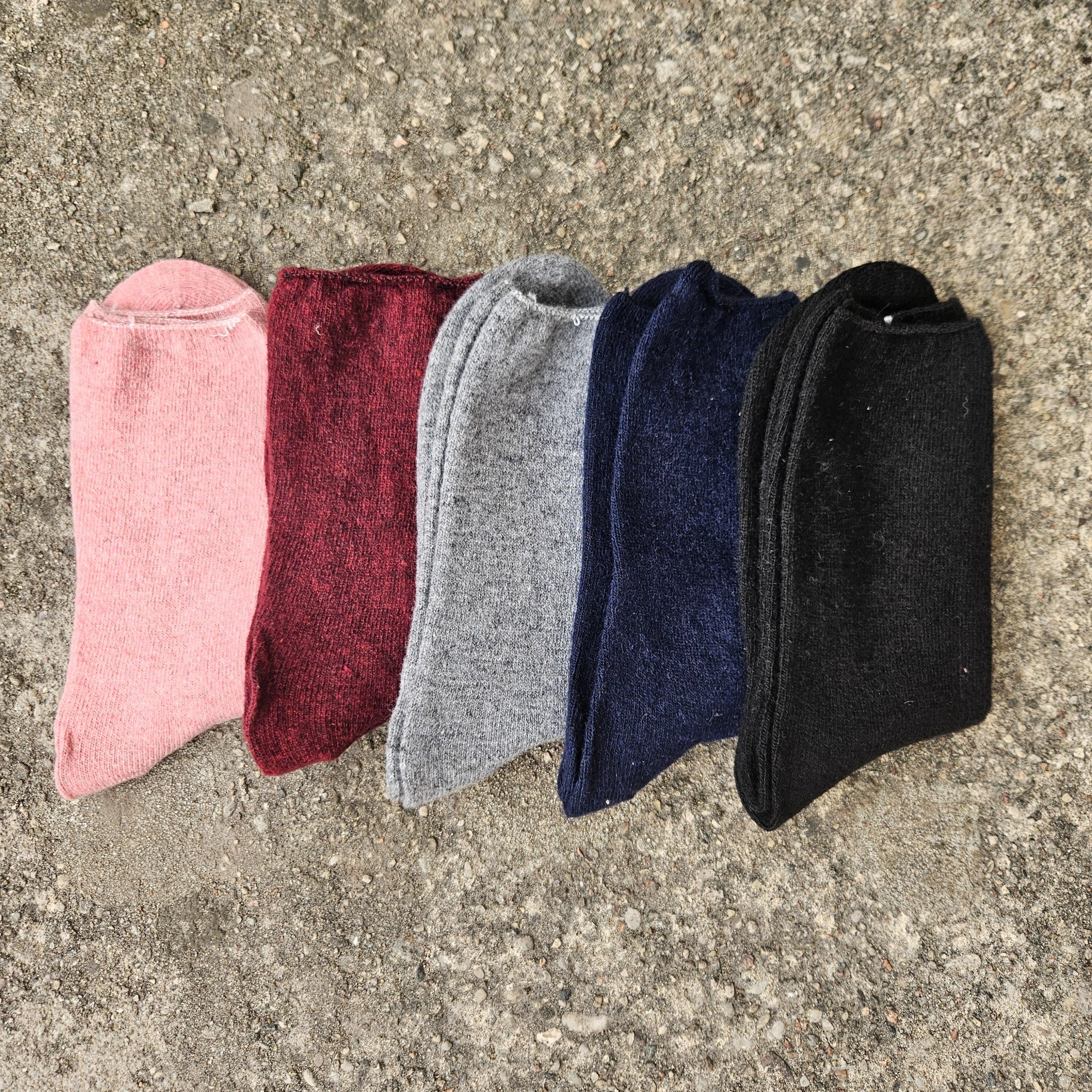 Merino Wool Socks - Warm Ankle Socks With Non Binding Top For Swollen Feet