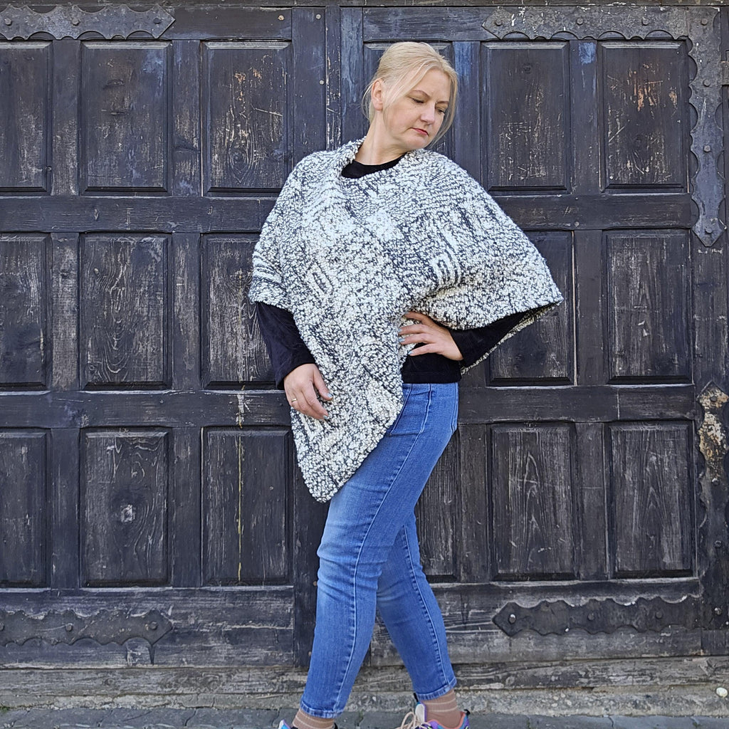 Wool Blanket Poncho – Hooded Wool Cape | Comfortable Outdoor Cape, Unisex