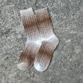 WOOL Socks gray brown Ombre - Size EUR 35-43  ankle socks for men women Unisex