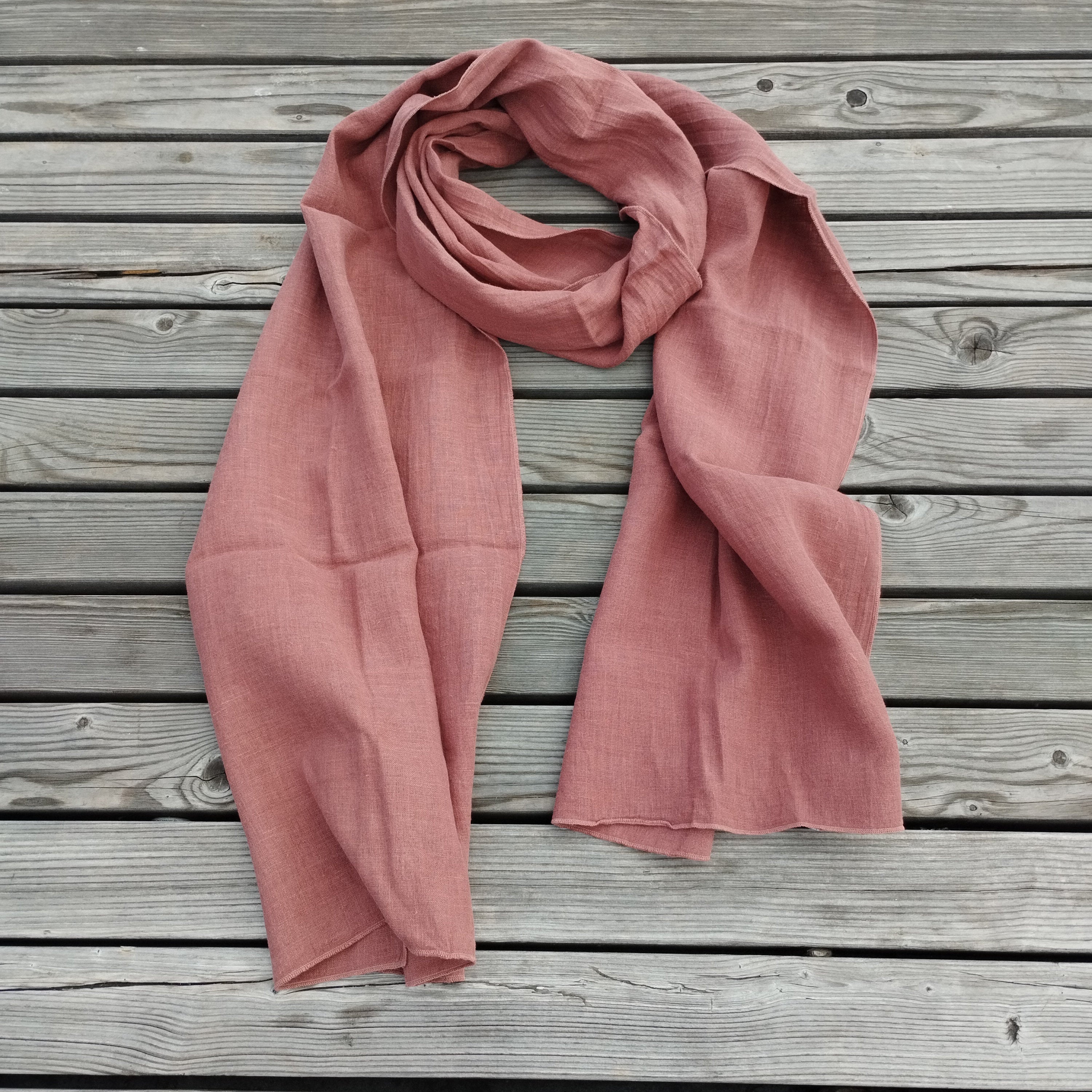 Linen Scarf - Unisex Soft Flax Stole | Large & Skinny Sheer Gauze Wrap