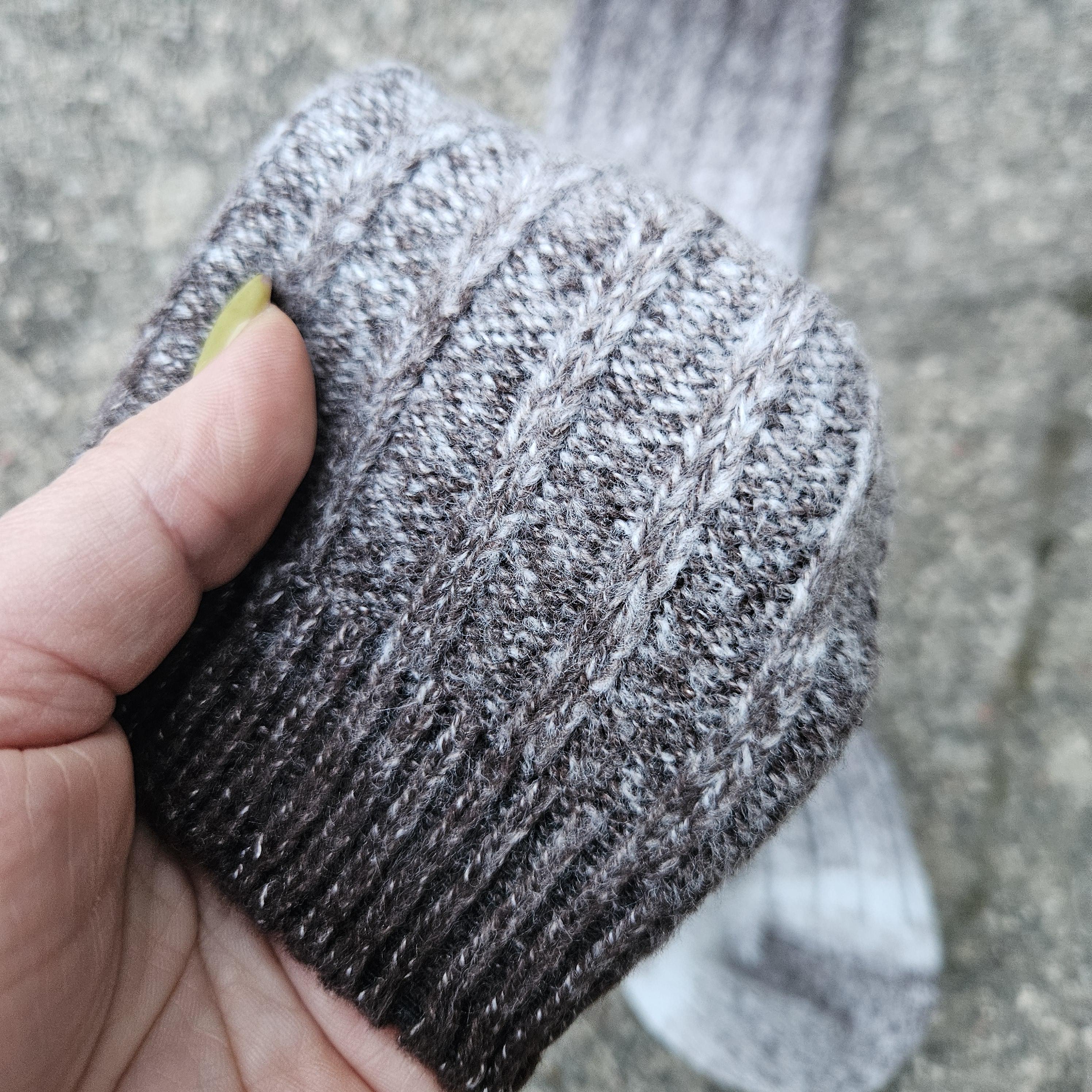 WOOL Socks gray brown Ombre - Size EUR 35-43  ankle socks for men women Unisex