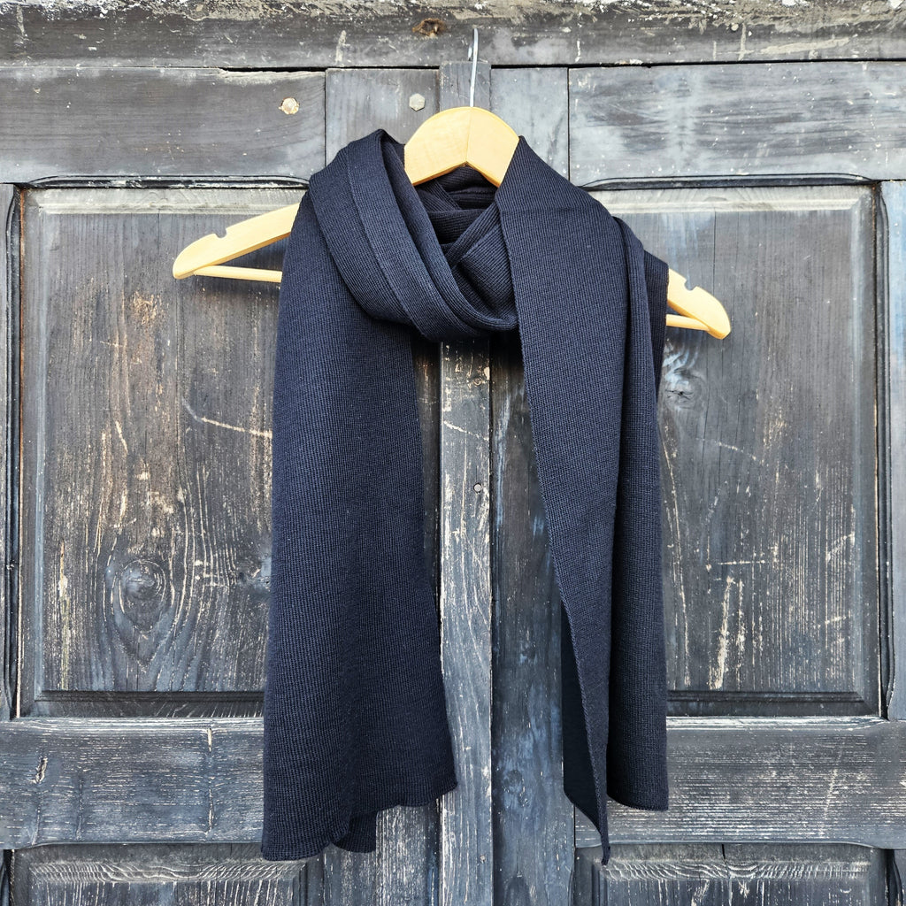 100% MERINO wool SCARF blue purple / Lightweight and Soft small wool scarf/ Washable Functional unisex neckwear/ Gift idea for men women