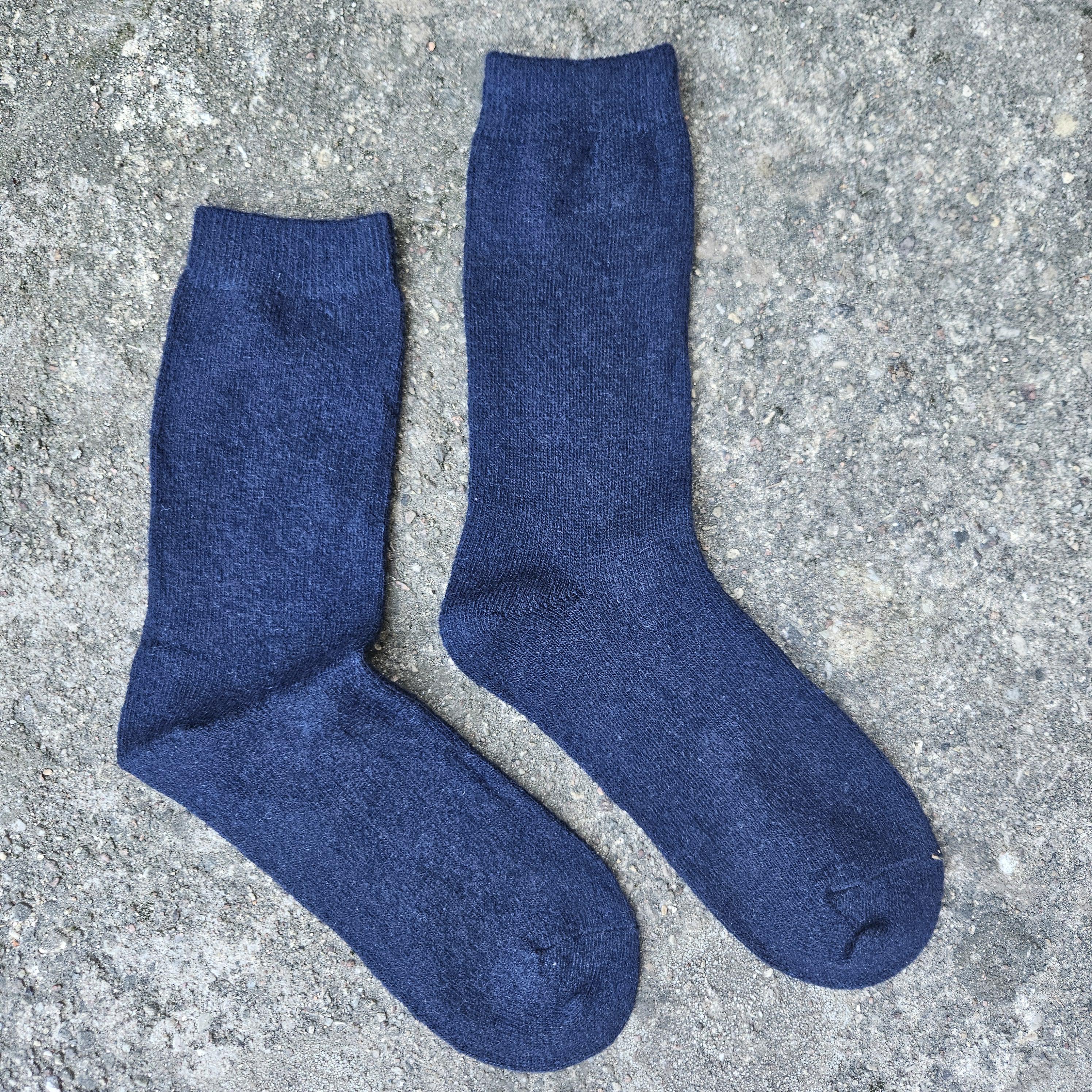 Thin Merino Wool Socks - Unisex Nordic Warm Hiking & Running Socks Navy