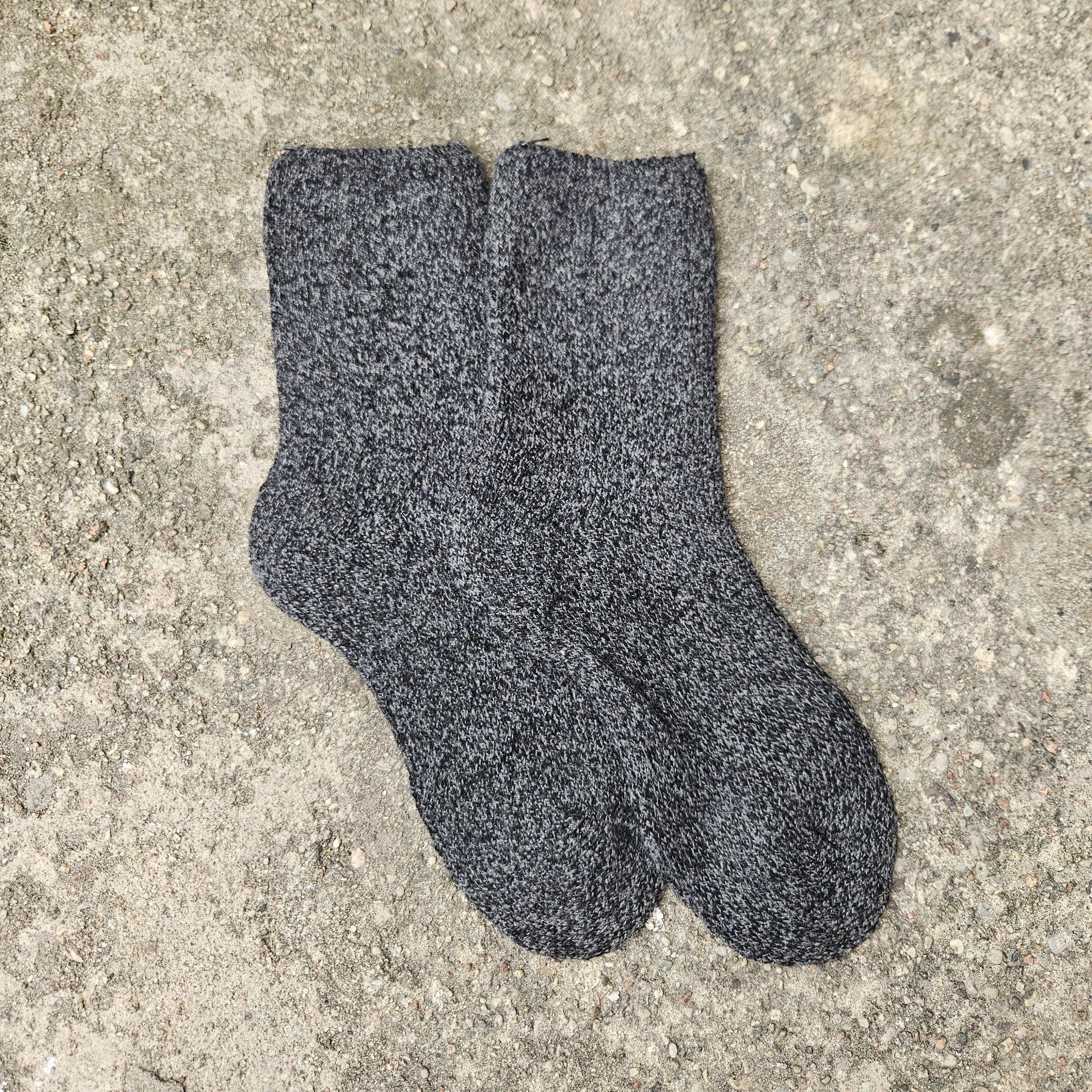 Alpaca Wool Socks - Thick Wool Ankle Socks Unisex With Non Binding Top For Swollen Feet