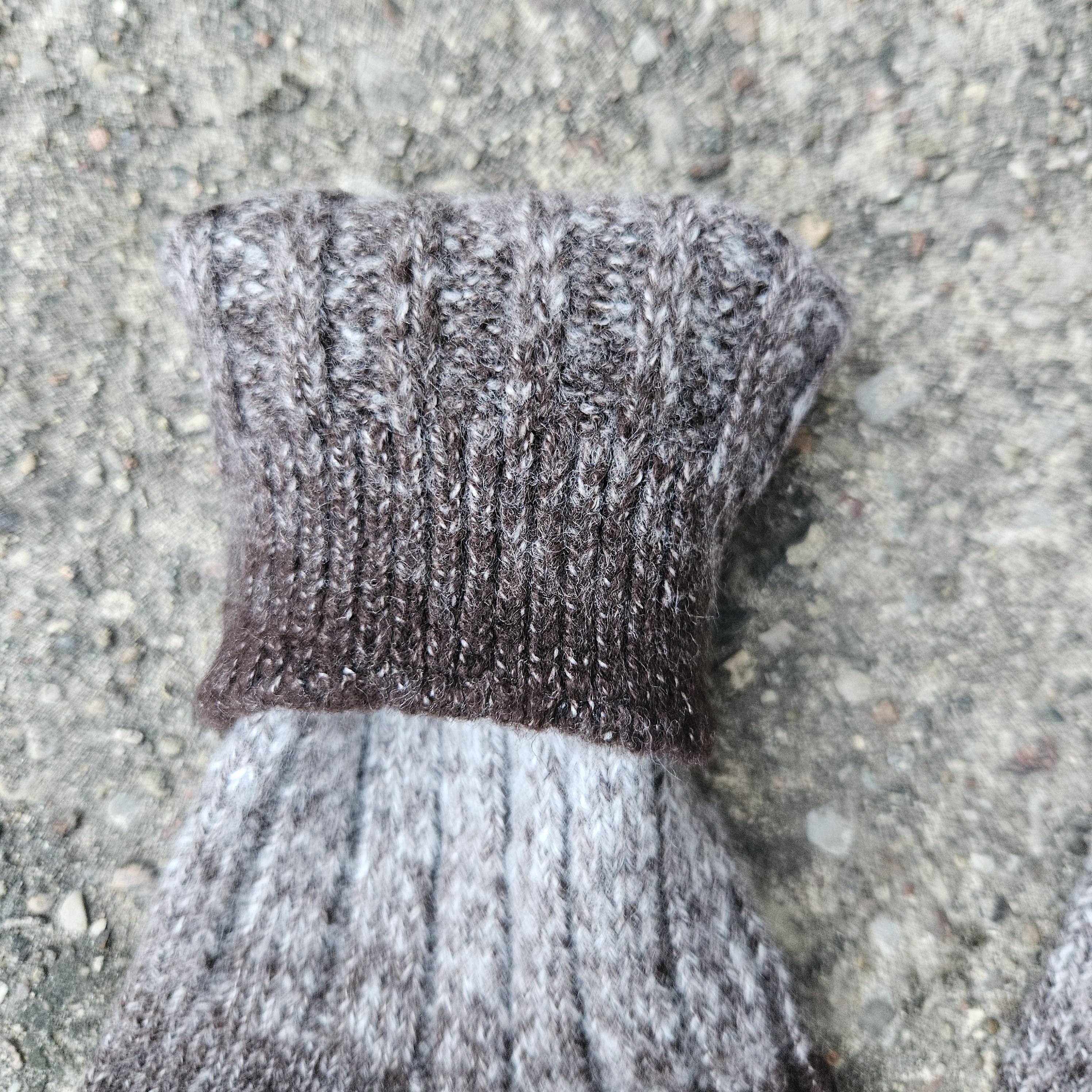 WOOL Socks gray brown Ombre - Size EUR 35-43  ankle socks for men women Unisex