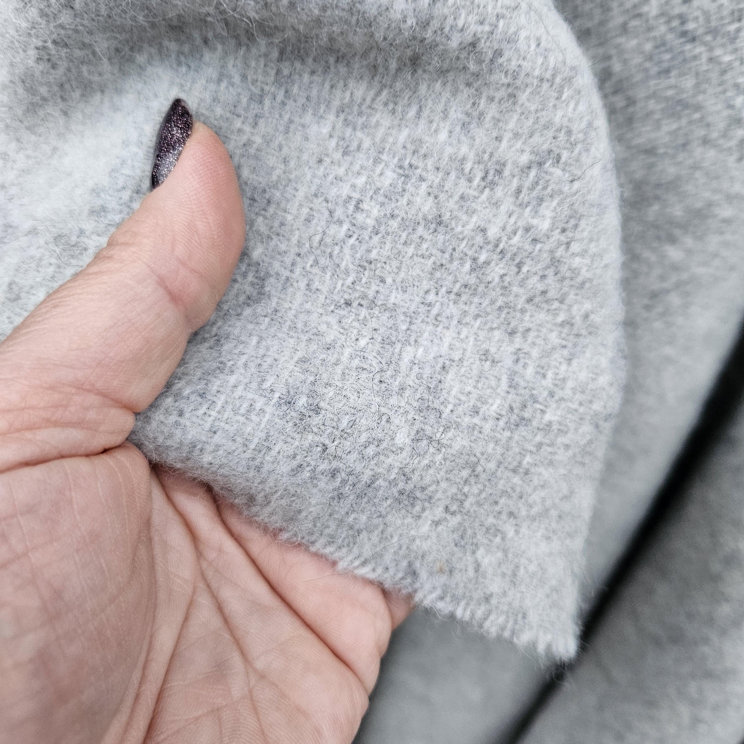 Merino Wool Poncho Umea - Gray Wool Cape Wrap With Classic Fringe, Reversible Outdoor Shawl