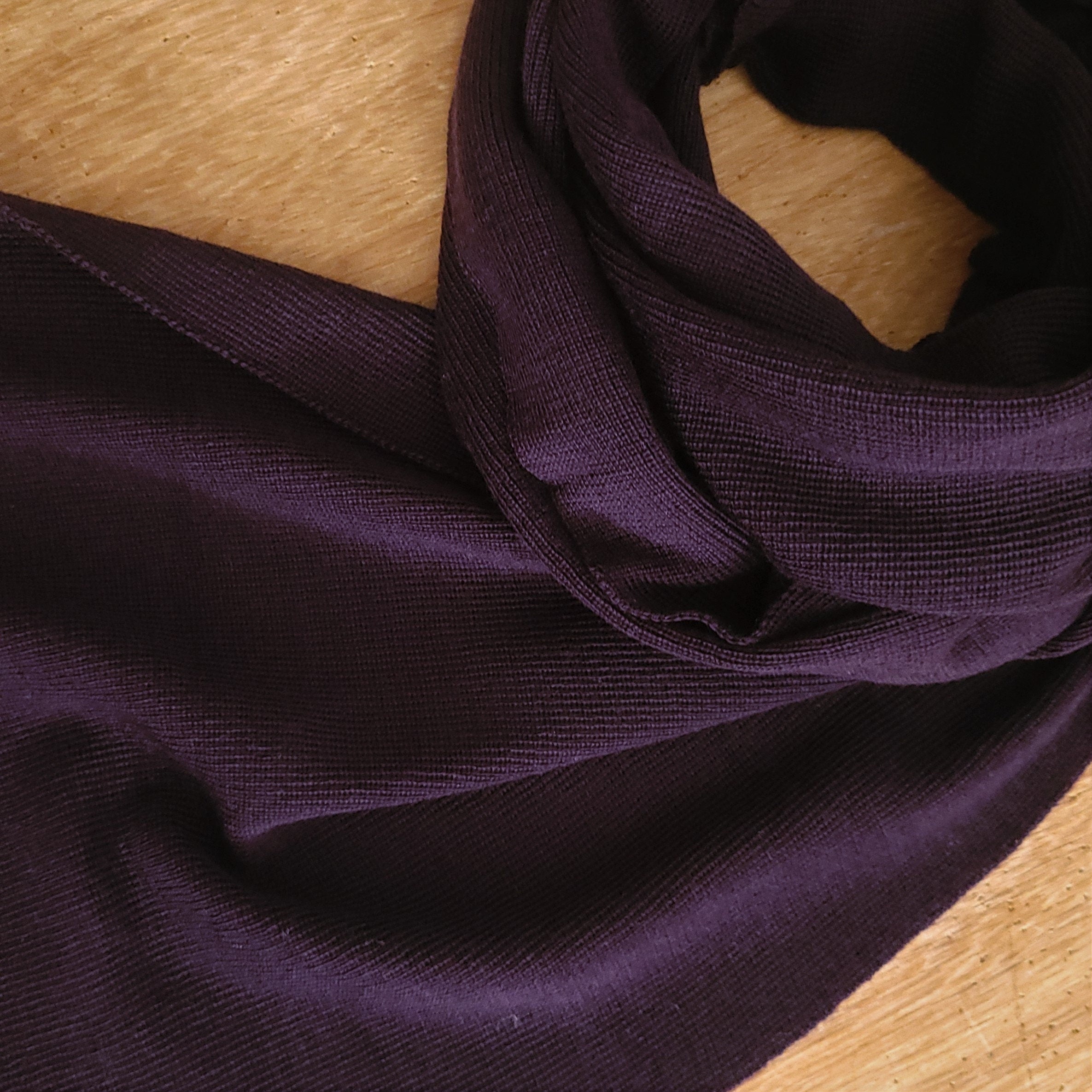 Merino Wool Scarf - Lightweight Purple Knitted Winter Wrap, Soft & Machine Washable